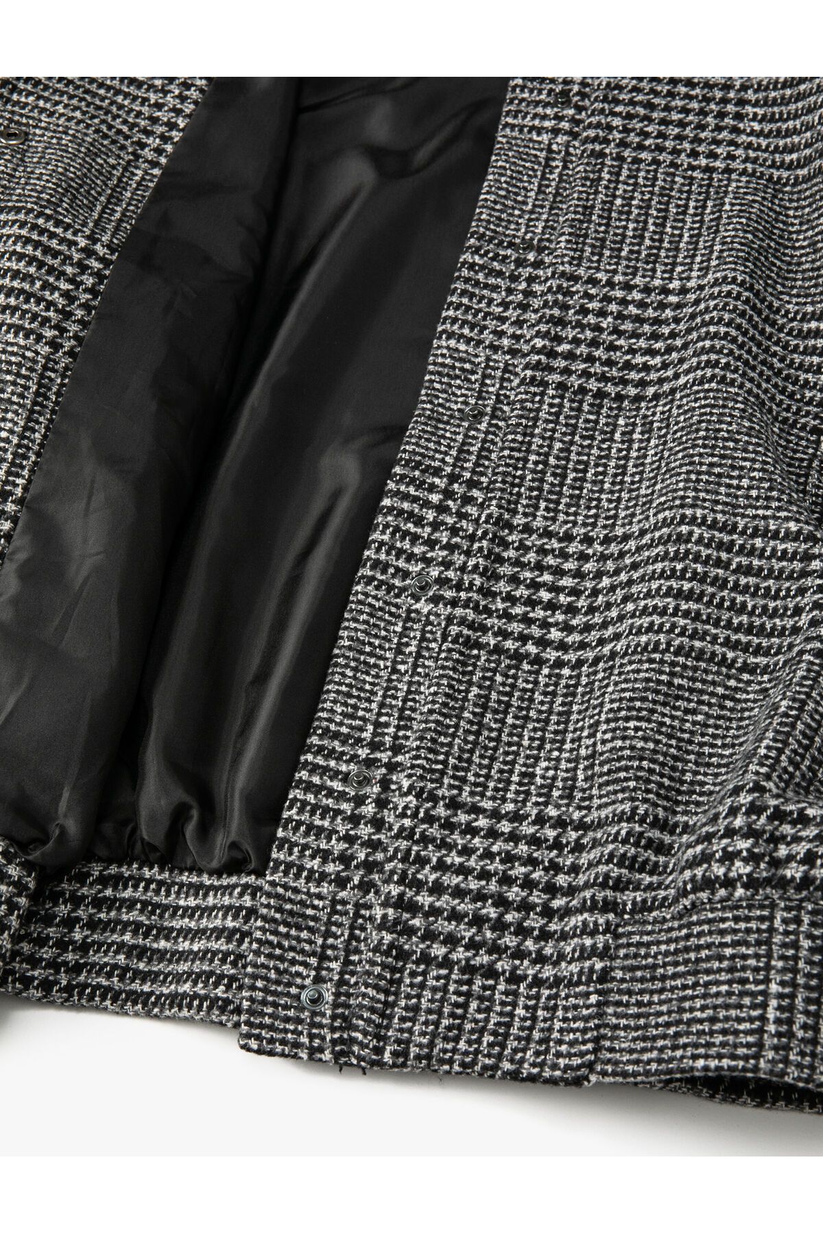 Koton-Bomber Jacket Tweed Textured Snap Button 7