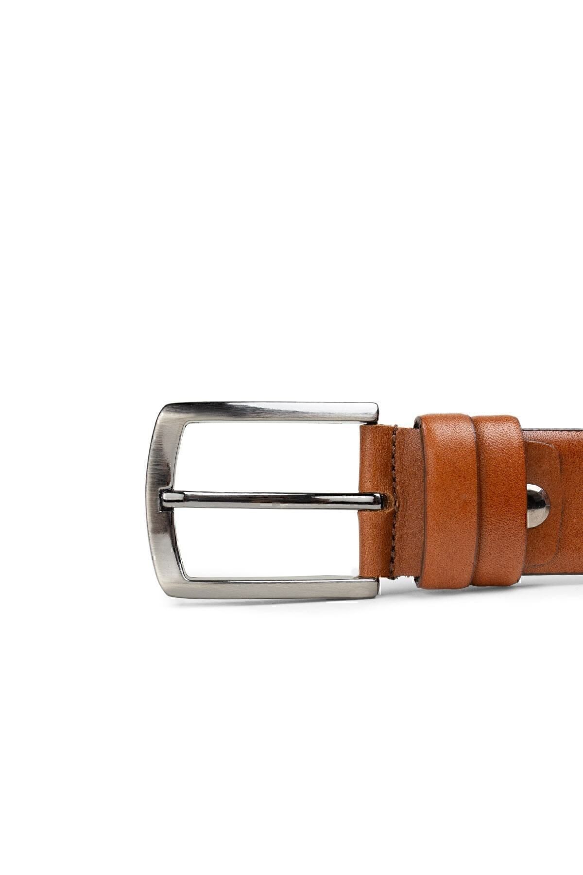 Deery-Genuine Leather Tan Color Men's Belt 3