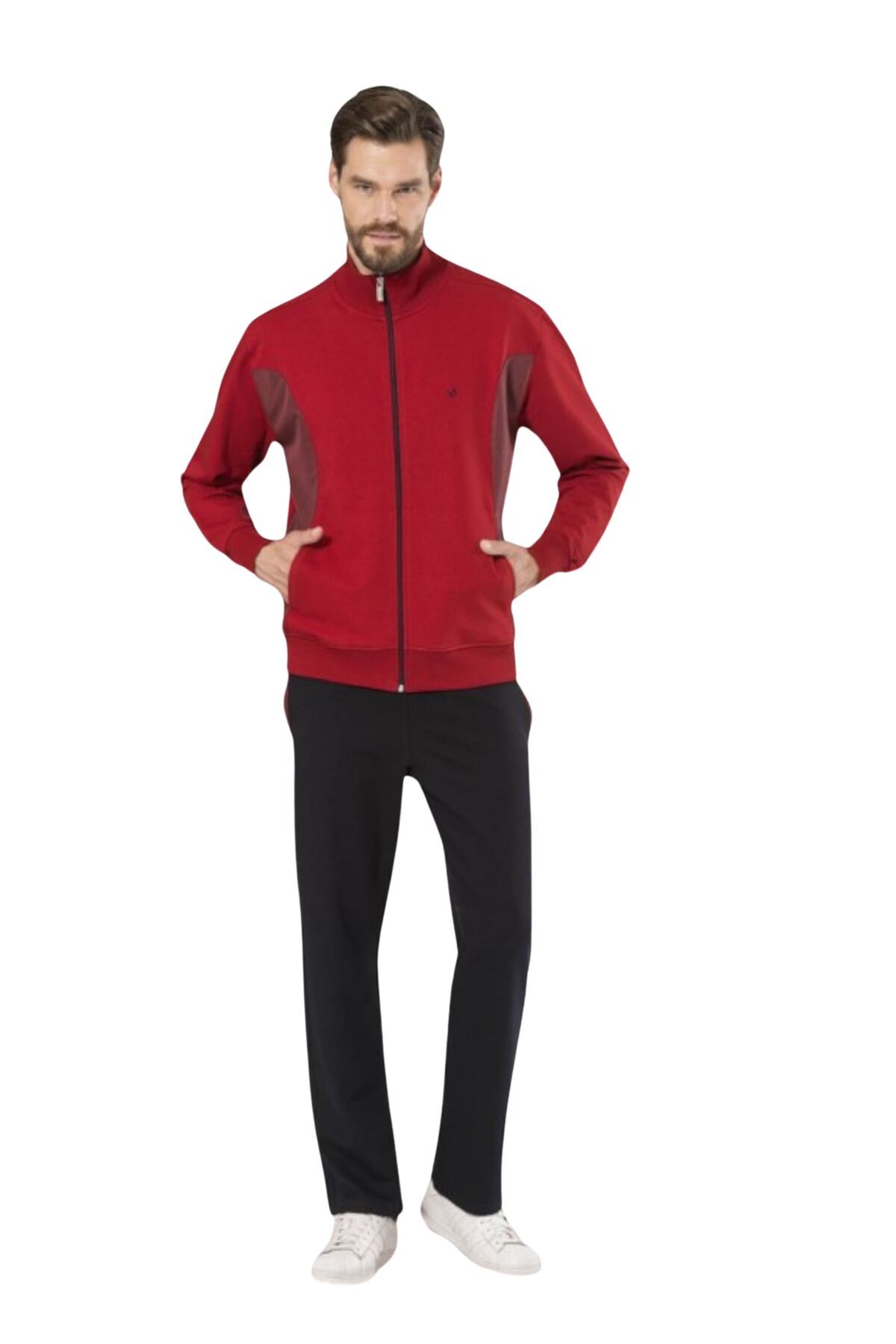 Erkek Dik Yaka Fermuarlı Eşofman Takımı