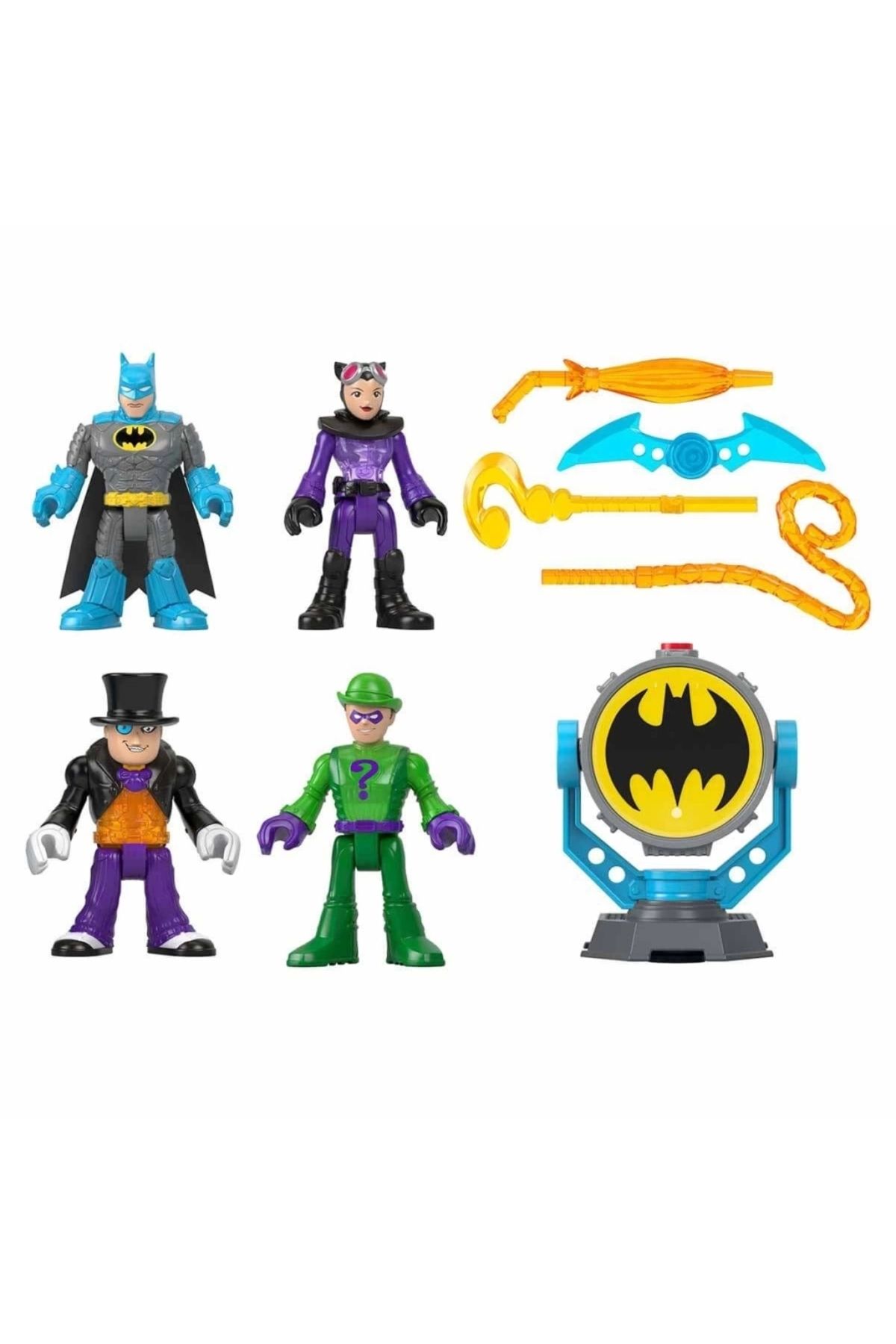 SYNOPE Çocuk Imaginext DC Super Friends Bat-Tech Bat-Signal Figür Seti