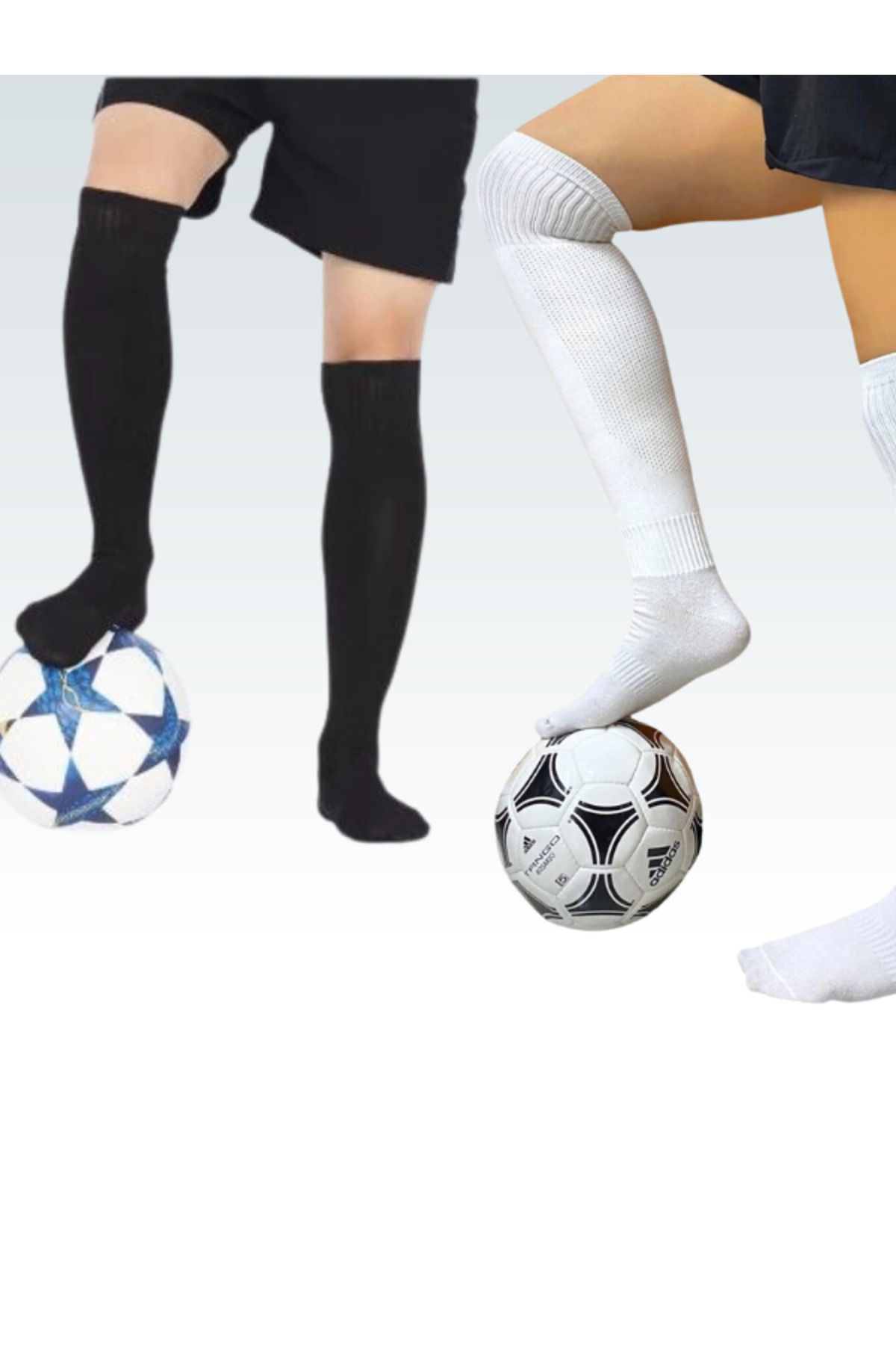 Bellanora 2 Çift Futbol Profesyonel Penye Maç Çorabı 37-45 Tozluk Futbol Sporcu Halı Saha Çorabı