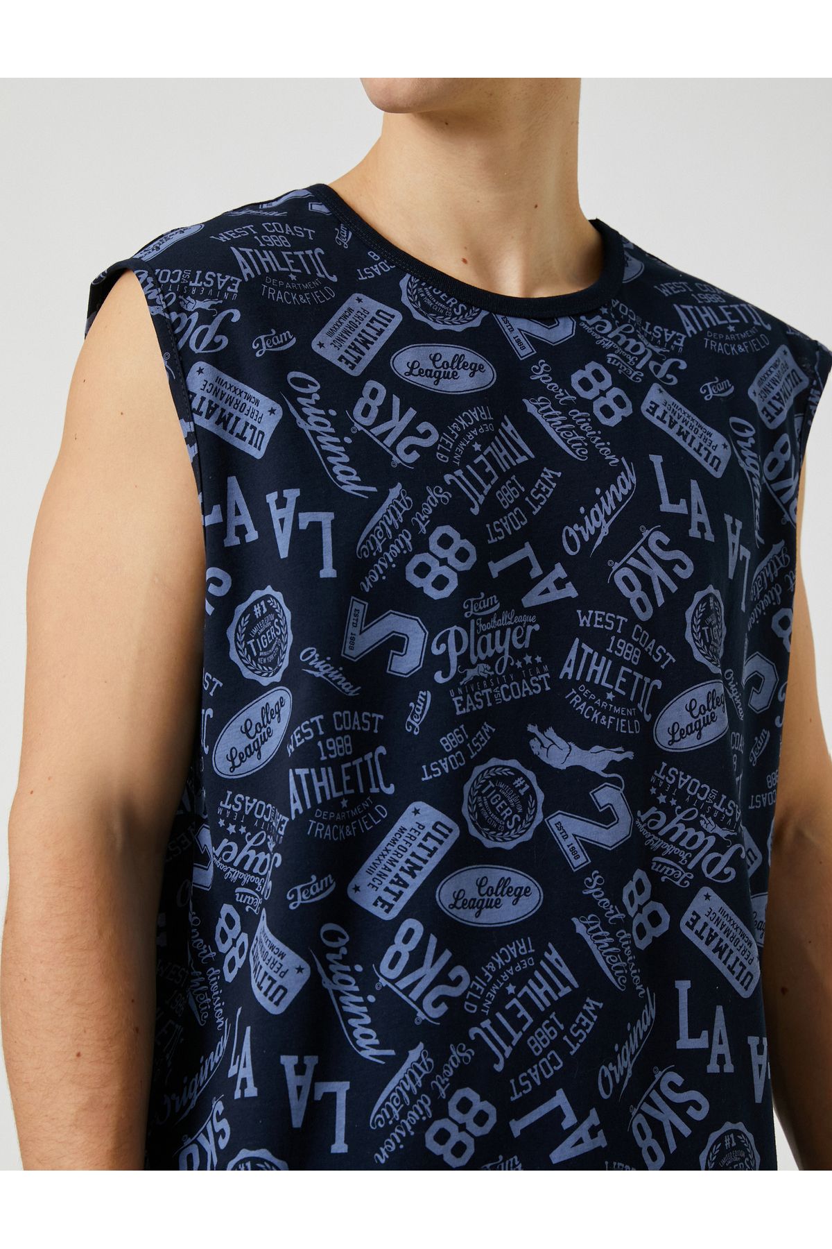 Koton-College Athlete Crew Neck Sleeveless Printed 5