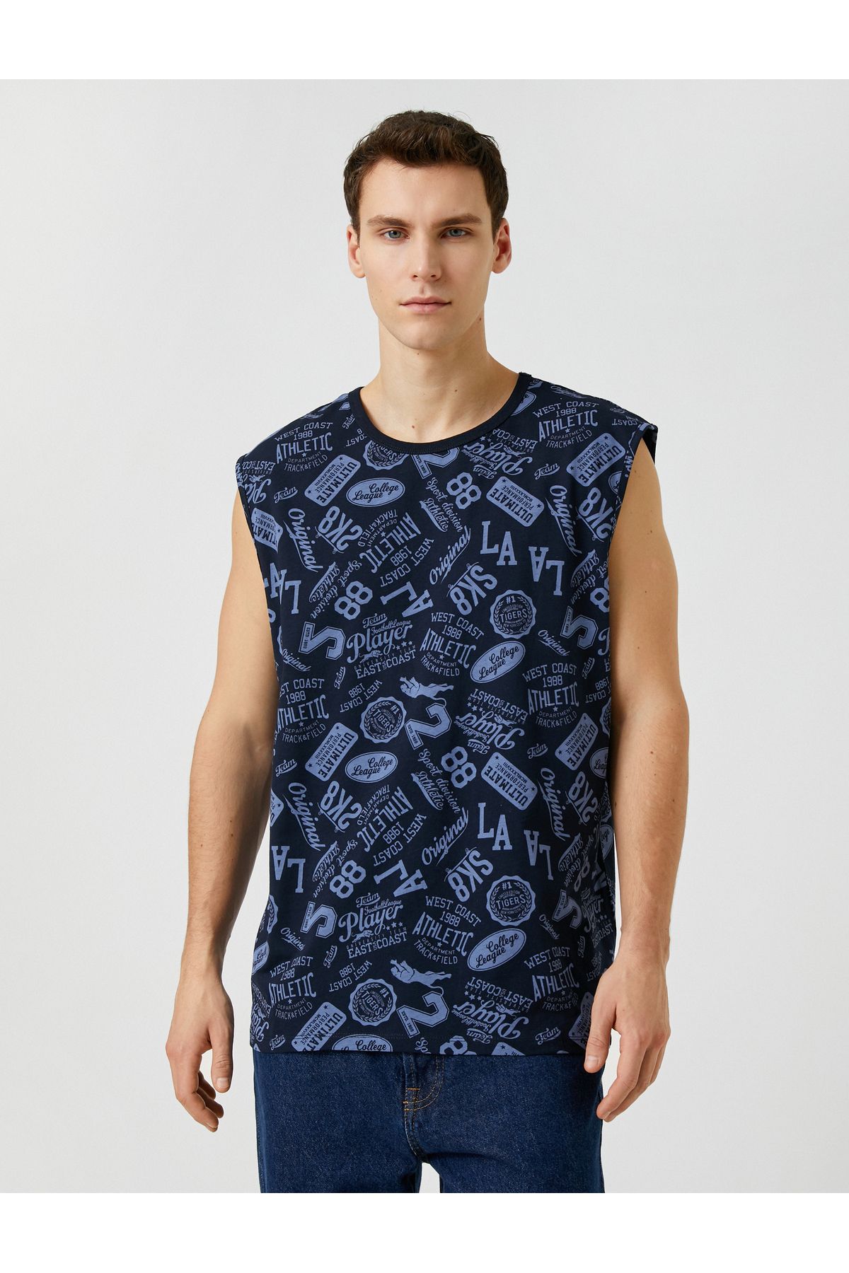 Koton-College Athlete Crew Neck Sleeveless Printed 3