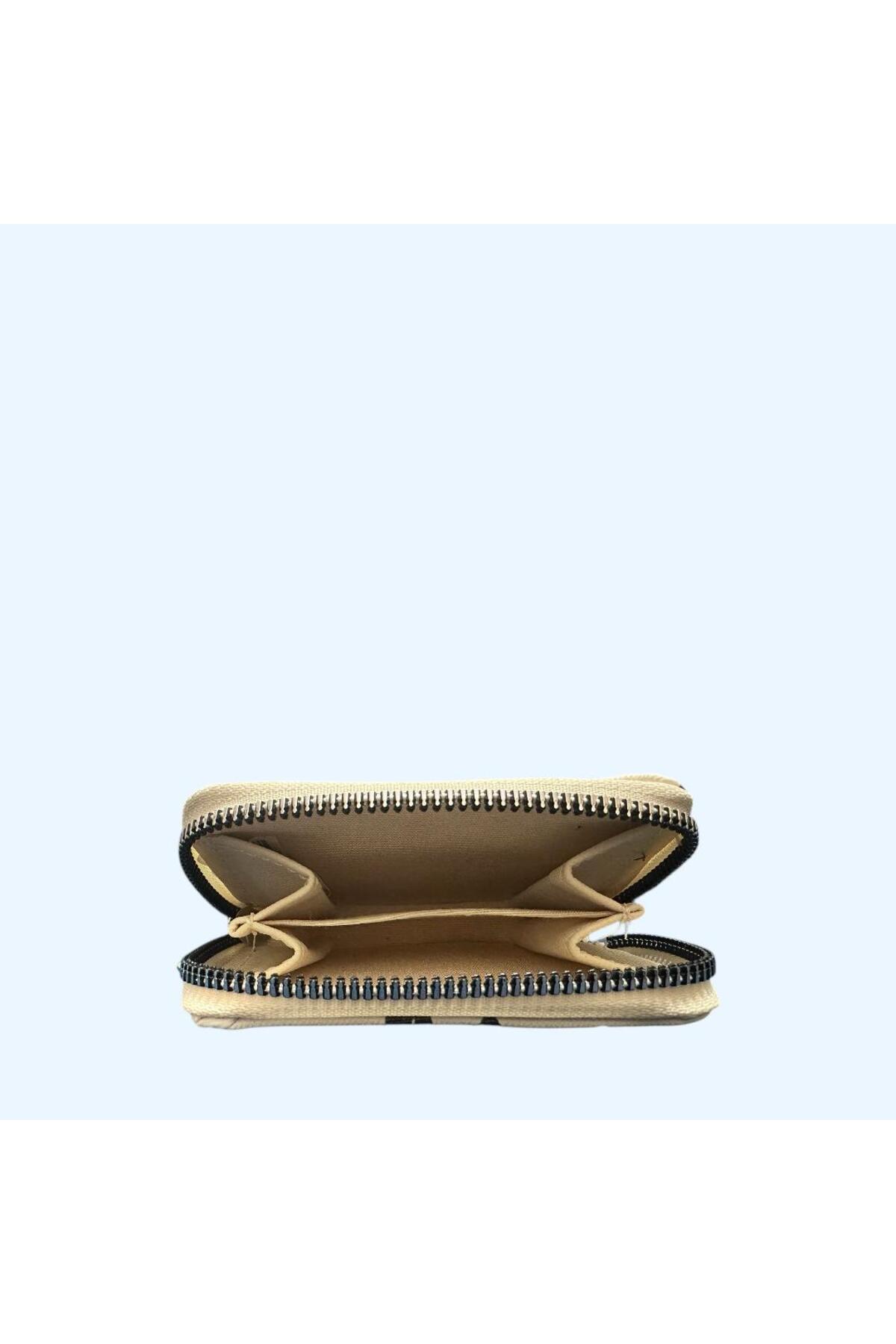 UCR HOME  Kalp Desenli Suni Deri Kadın Cüzdanı - Görsel 4