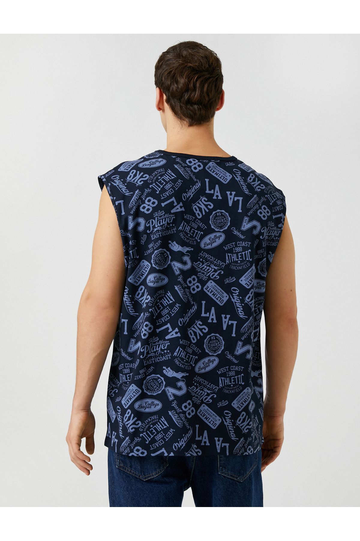 Koton-College Athlete Crew Neck Sleeveless Printed 4