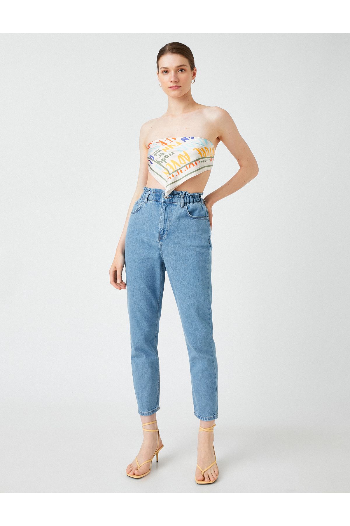 Yüksek Bel Kot Pantolon - Baggy Jean