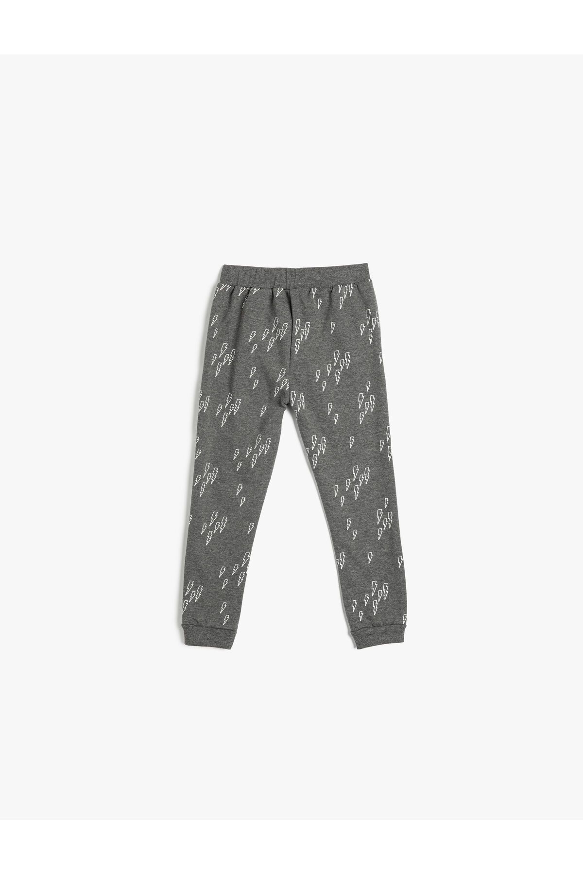 Koton-Jogger Sweatpants Lightning Printed Pocket Elastic Waist Raised Cotton 1