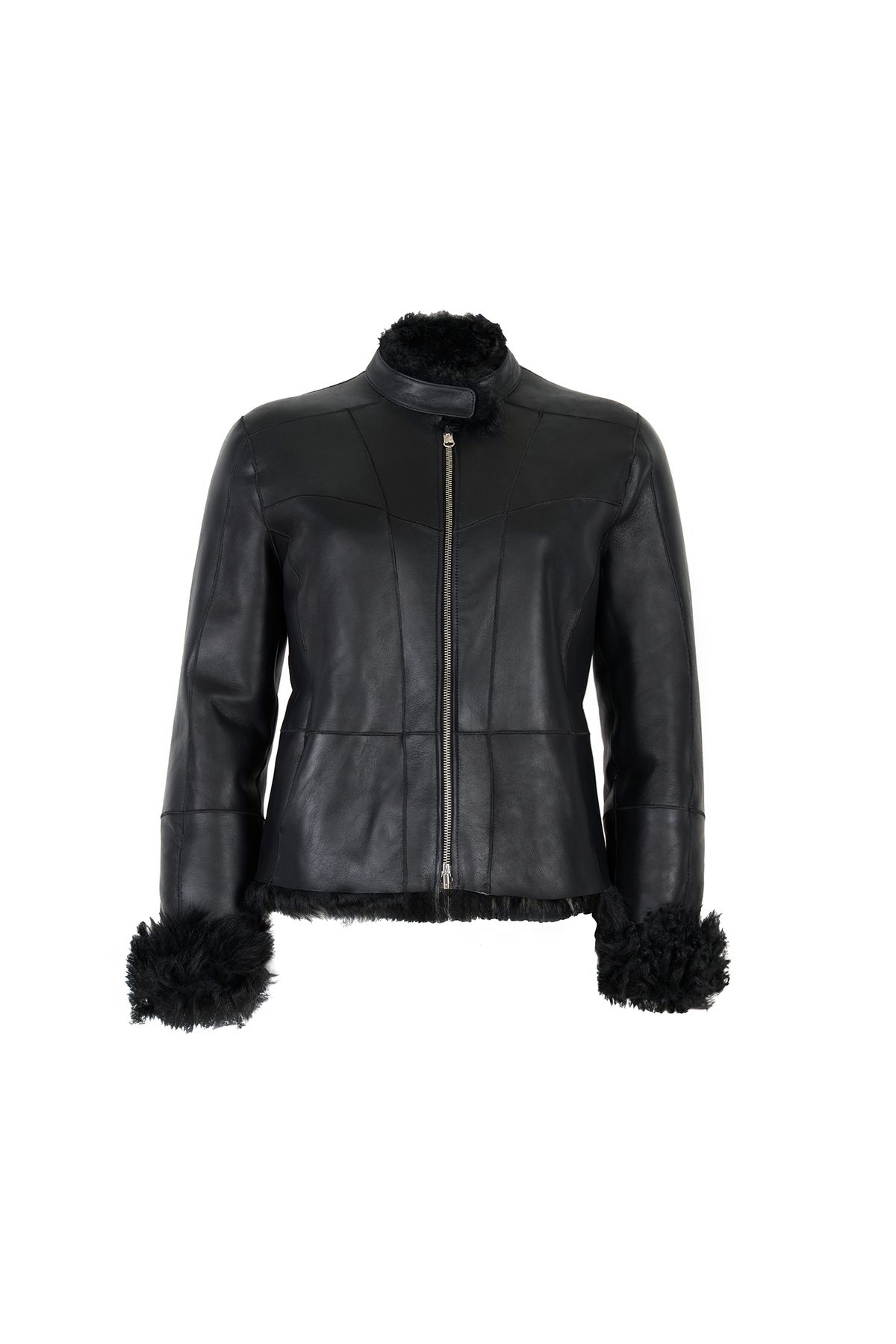 Desa-Sirus Black Women's Double-Sided Fur Jacket 2