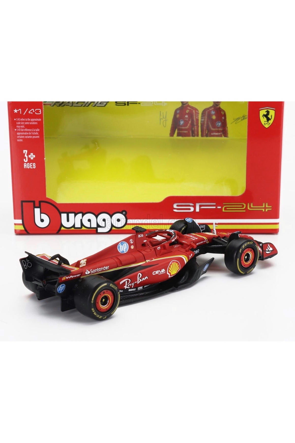 thumbnail image 2 of Bburago F1 2024 1:43 Ferrari SF24 #16 Charles Leclerc #55 Carlos Sainz Alloy Diecast Cars Model Toys Gifts I.890193759 2 of 14