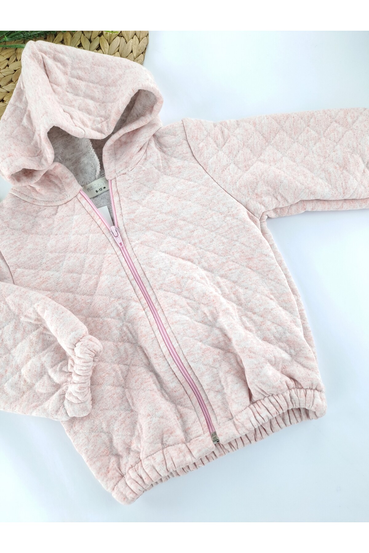 Butik Kız Bebek / Çocuk Yelek Sweatshirt Fermuarlı Kapşonlu Açık Pembe Renk fotoğrafı 2 (önizleme)