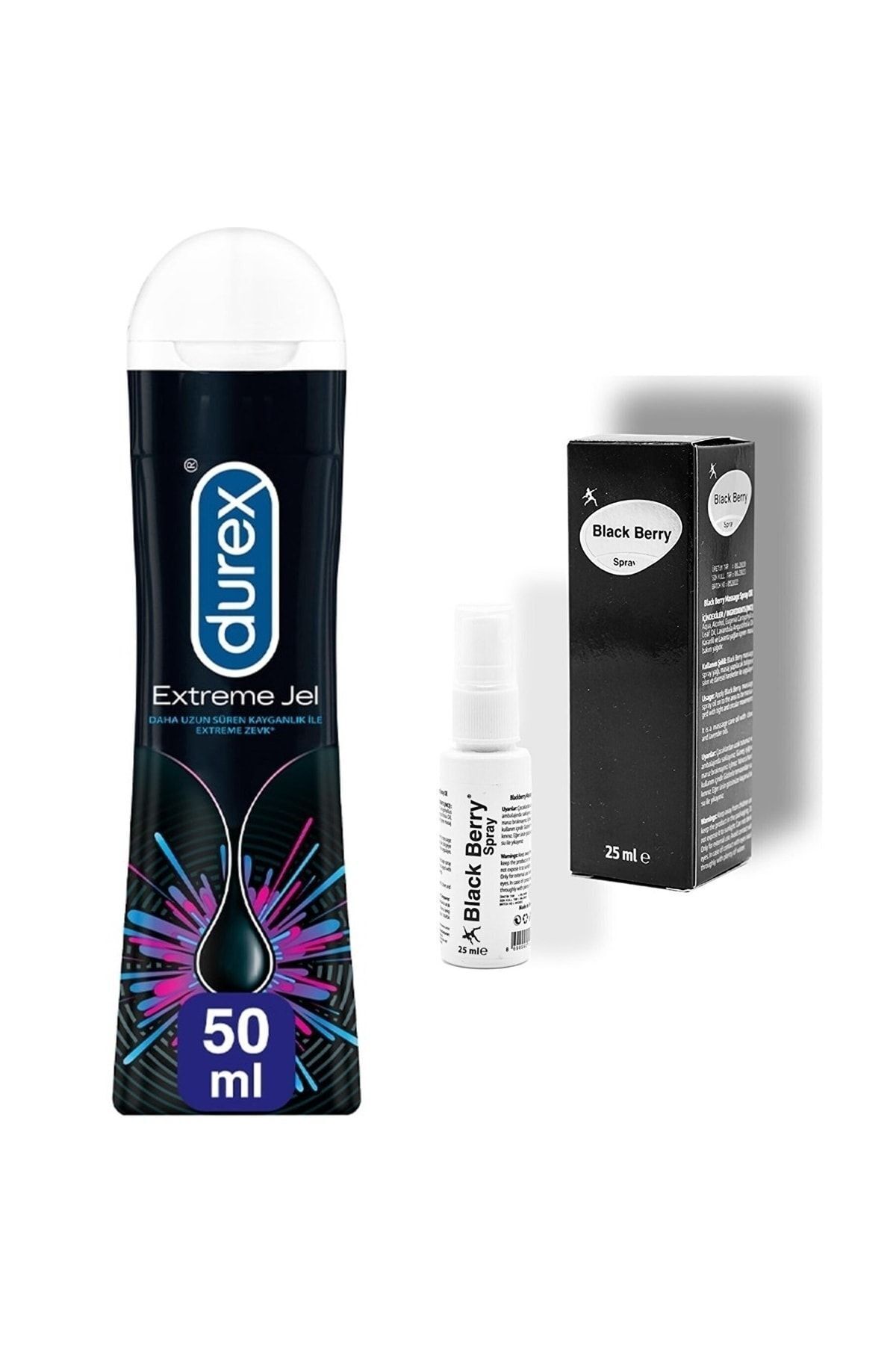 Durex Extreme Anal Kayganlaştırıcı Jel 50 Black Berry Bitkisel  Sprey