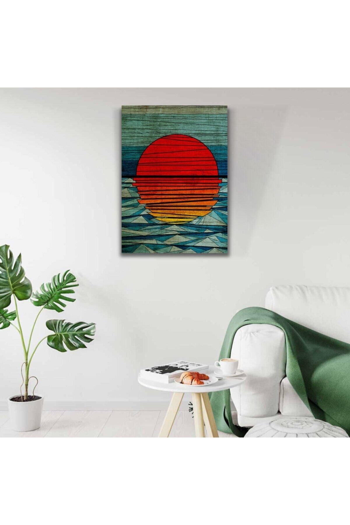 pazarella Günbatımı Canvas Tablo (50x70)