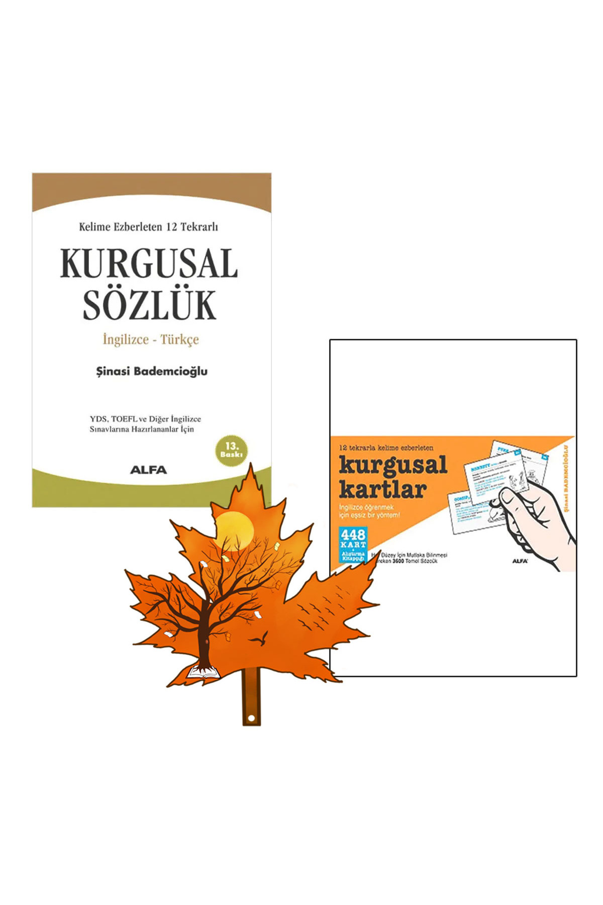 Alfa Yayınları Kelime Ezberleten 12 Tekrarlı - Kurgusal Sözlük - Kurgusal Kartlar - set -tescilli kitap ayracı ile