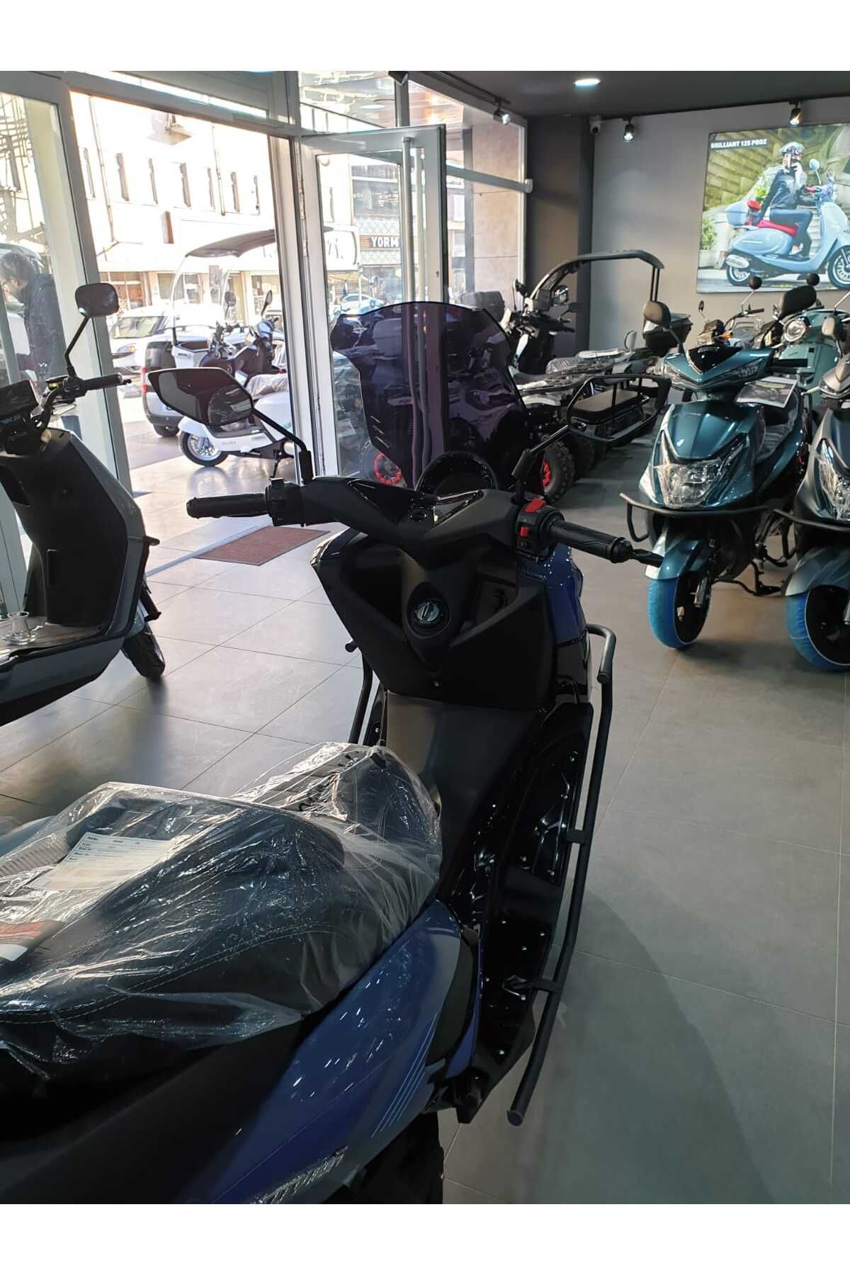 Küba Newcity 125 Siperlik Ön Cam 2023-2025 Model 65cm Siyah Renkli 4mm UZUN CAM