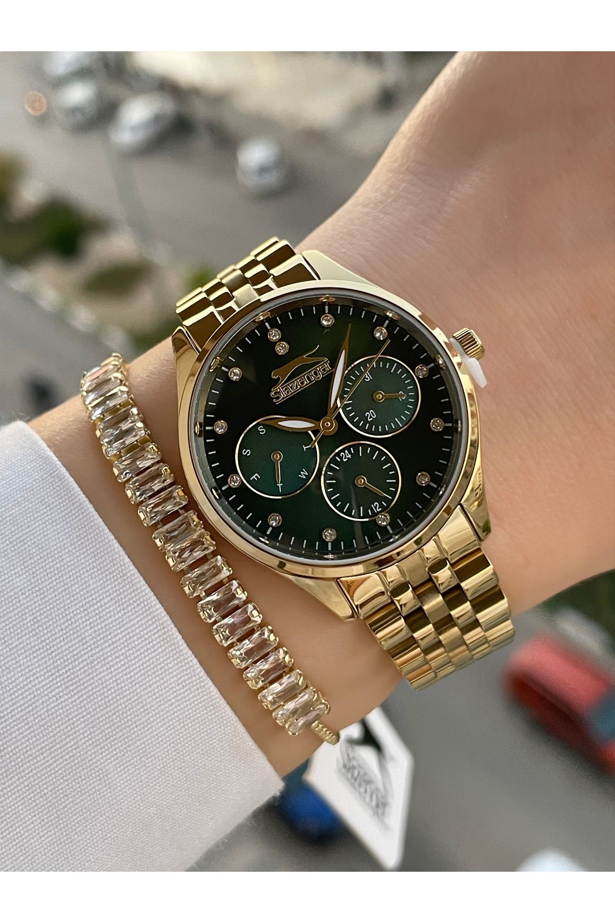 ساعت مچی زنانه فعال Slazenger Dial Green Indicators