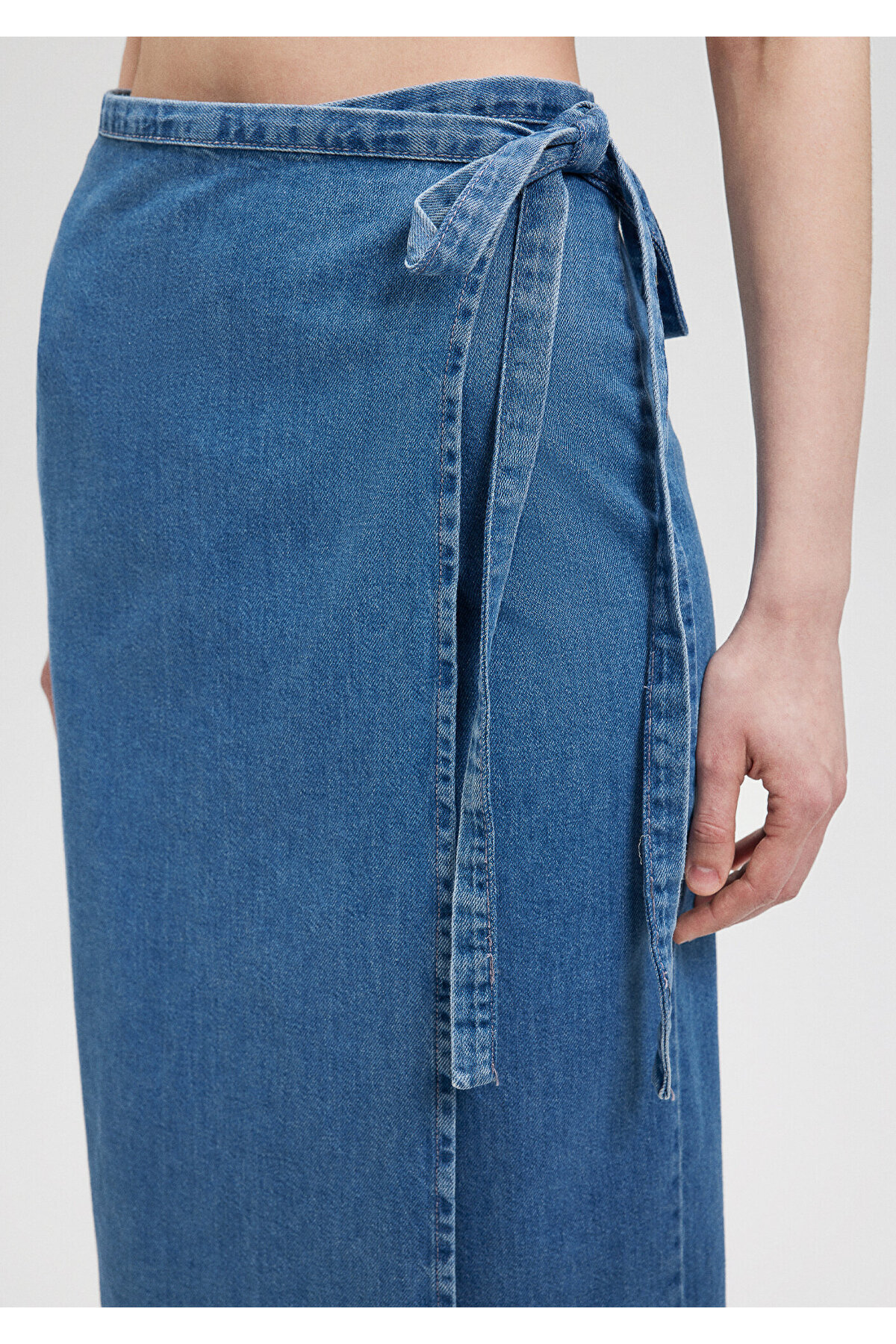 Mavi Wraped Midi Denim Skirt 1310570 -82052- Trendyol