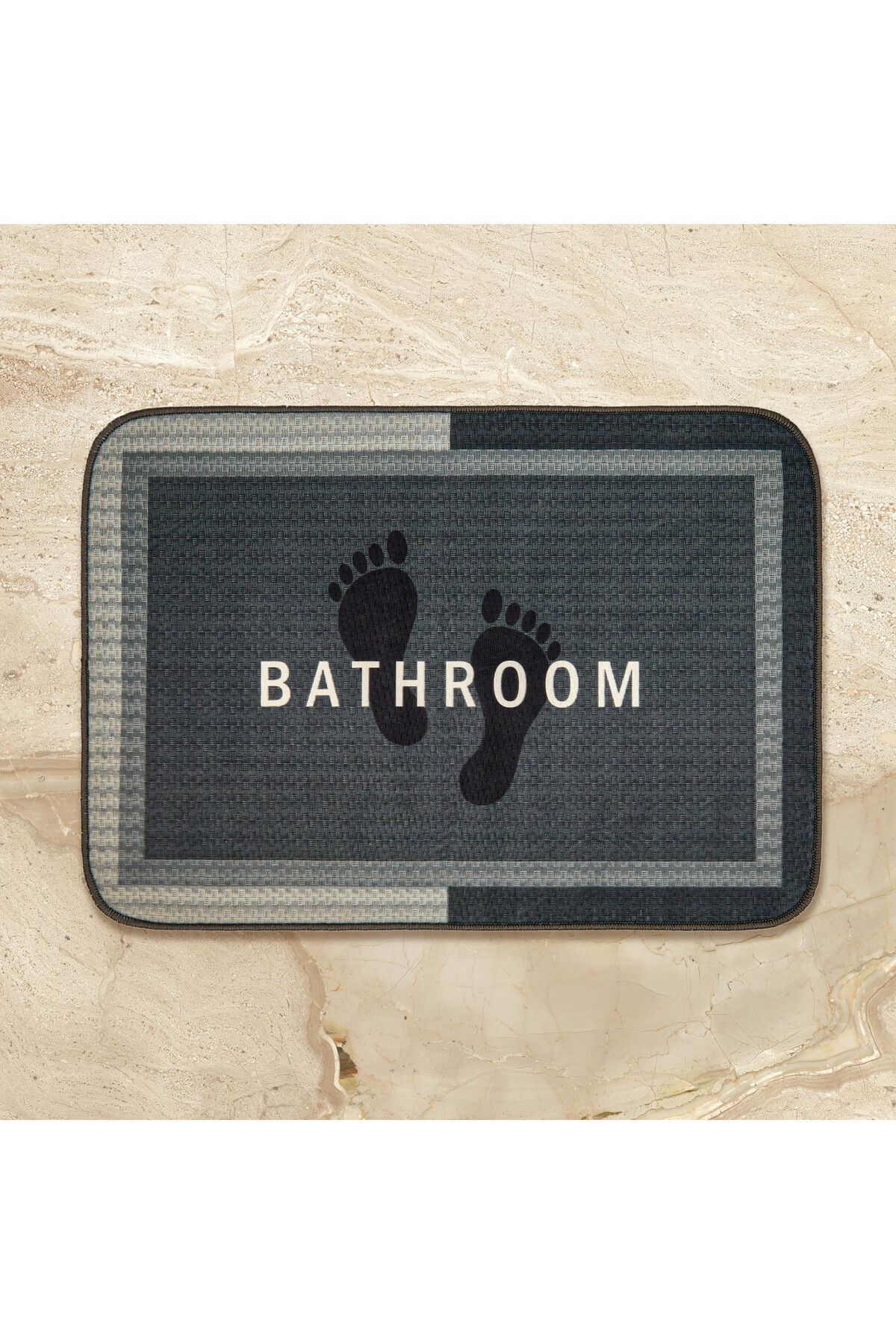 Evidea-Anthracite Magic Rectangular Bath Mat - 50x70 cm 3