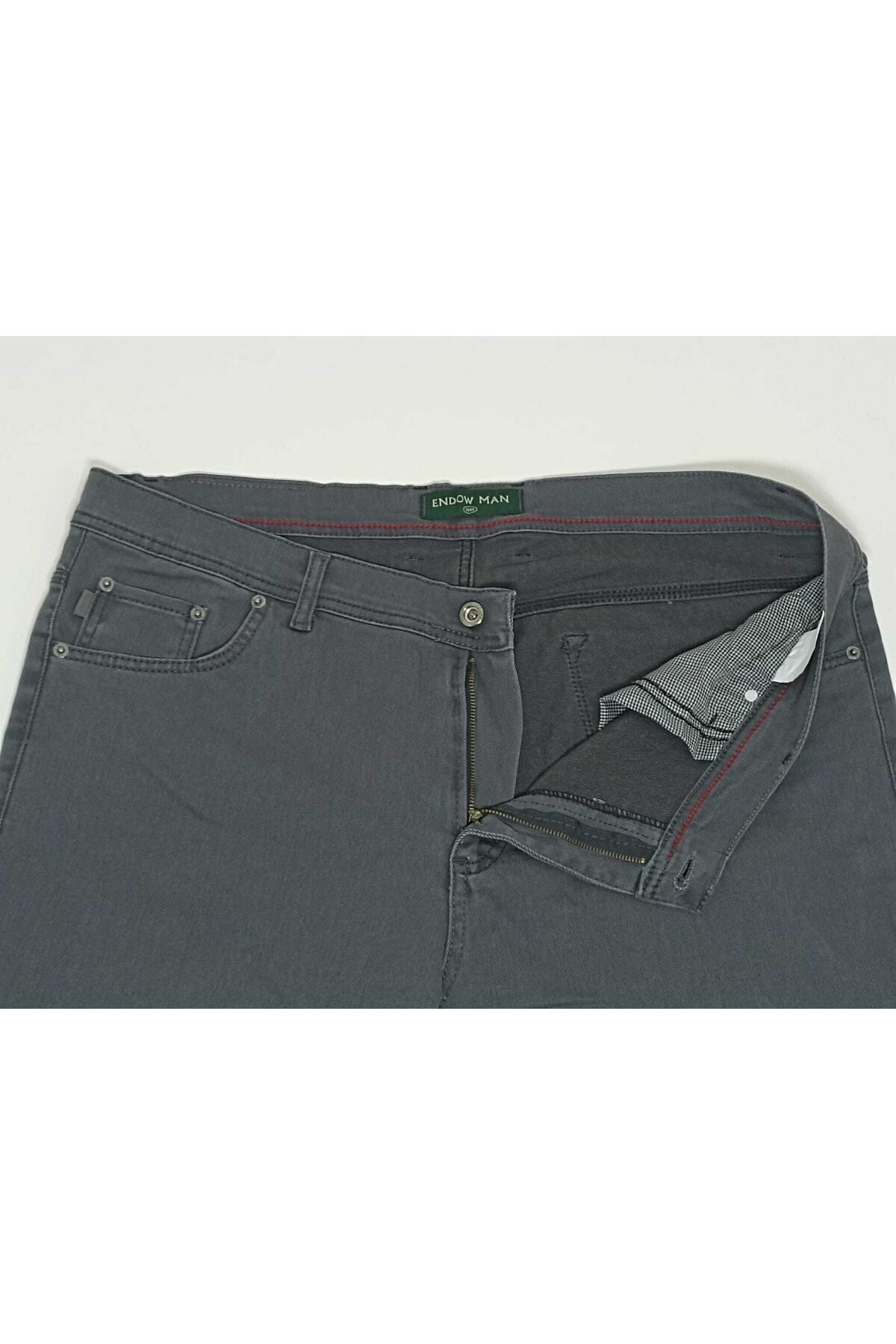 gambia outdoors Erkek Likralı Büyük Beden Normal Bel Düz Paça Kot Pantolon Battal A Kalite görsel 2