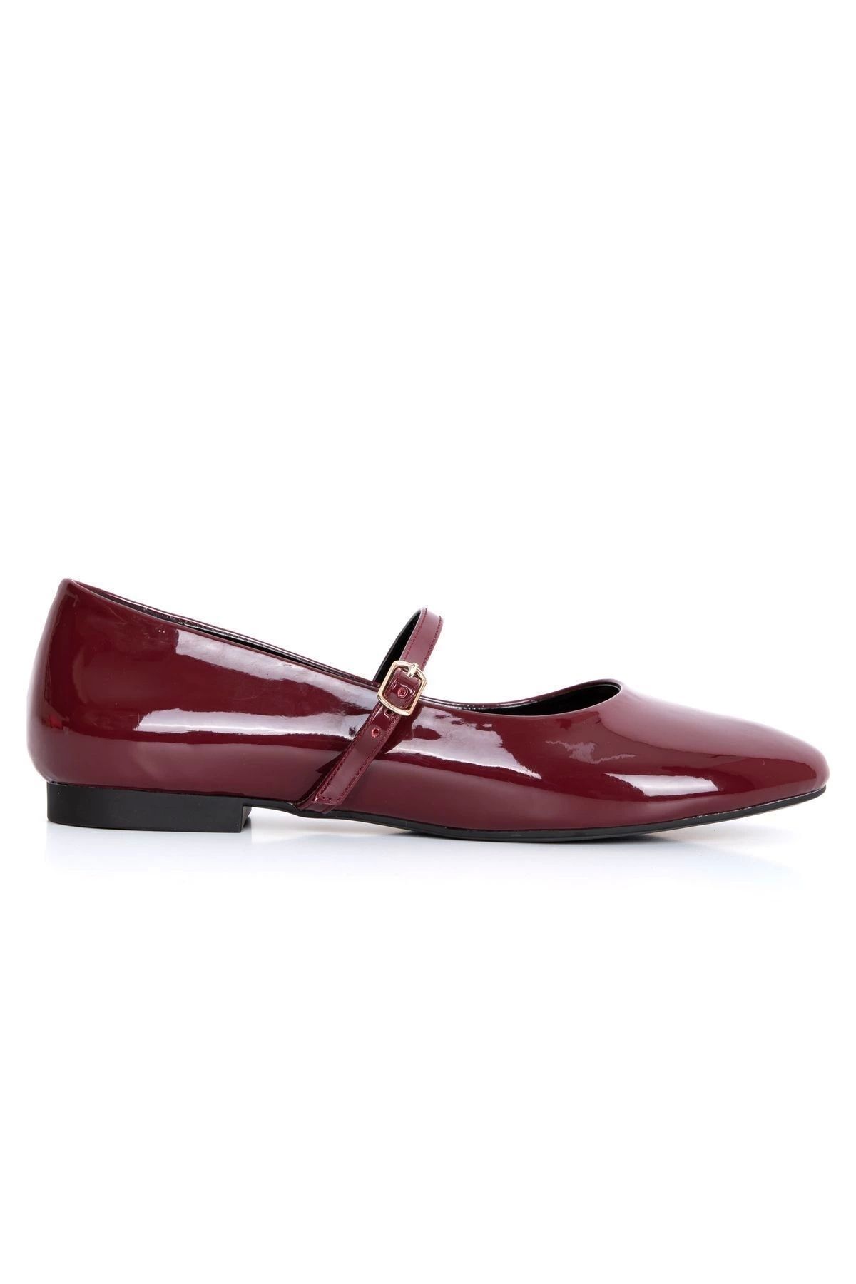 Assortie Claret Red Patent Leather Ballerina