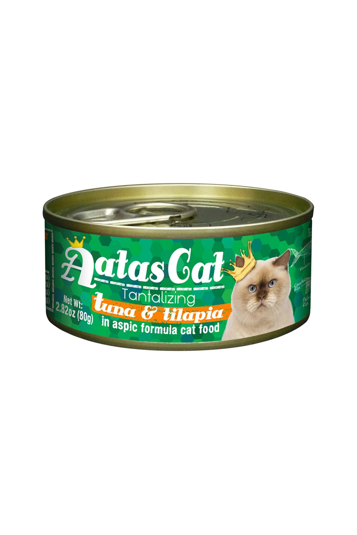 Aatas Cat-Tantalizing Tuna and Tilapia in Aspic Formula Canned Cat Food - 80 g-Pack of 24 1