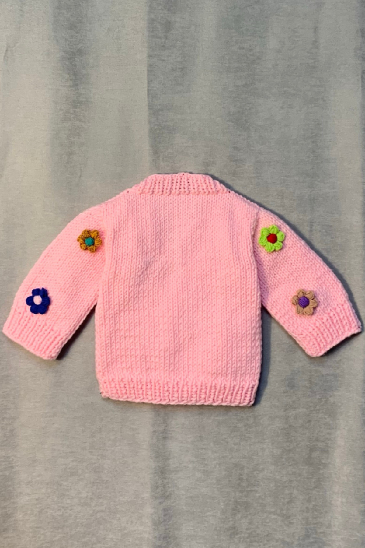 Uretti - Eylem 6333 El Yapımı Çiçekli Kız Çocuk Hırkası - 12 - 24 Ay fotoğrafı 6 (önizleme)