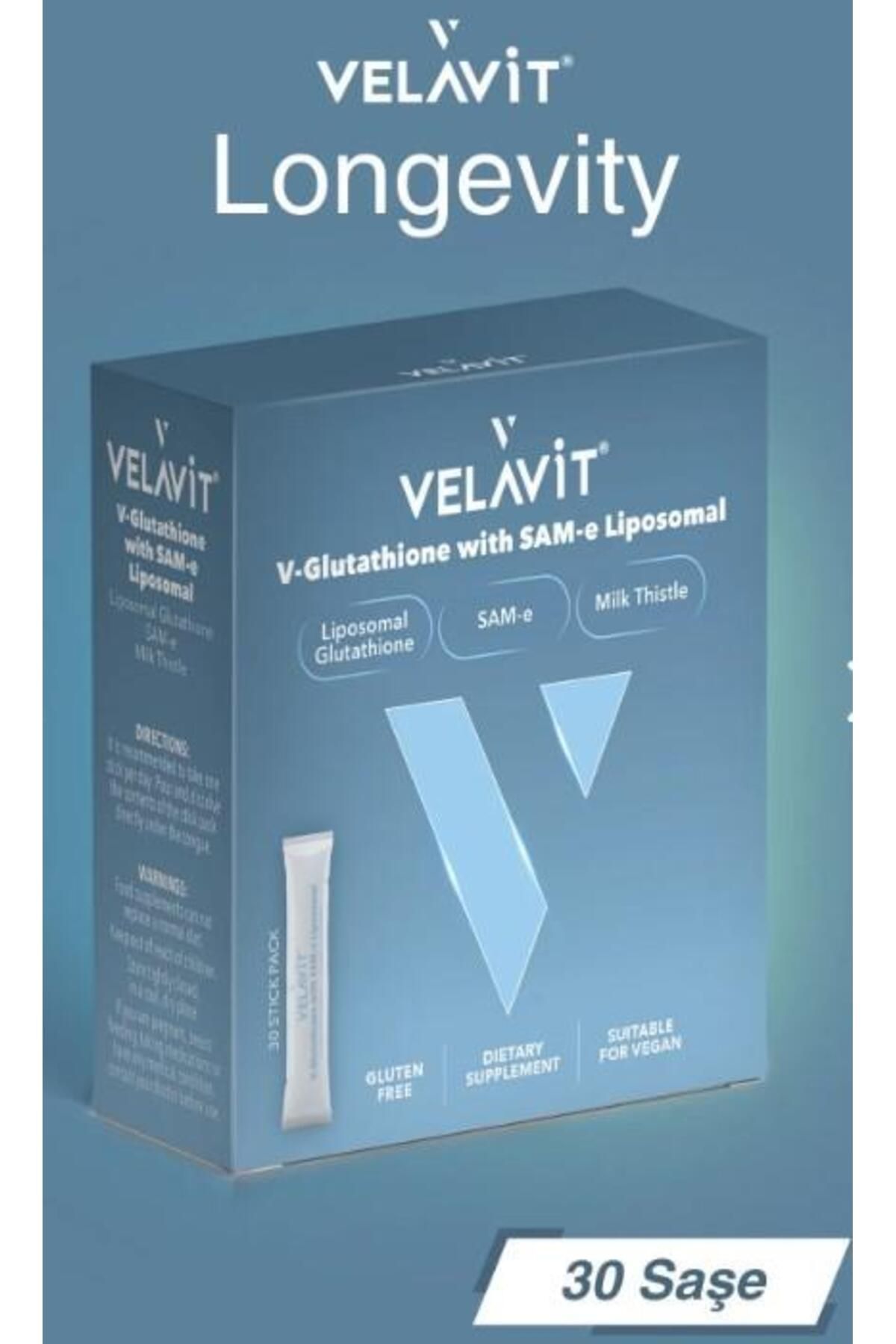 Velavit-V-Glutathione with Sam-E Liposomal - 30 Stick 1