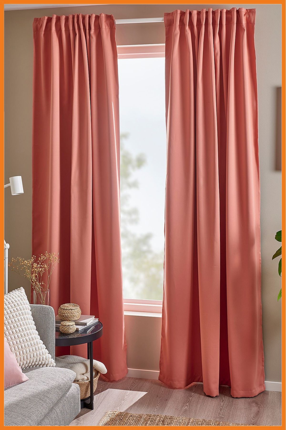 Alony Home-Light Proof Pleated Polyester Fabric - 2 Blades Blackout Curtain, Sunshade Blackout Backdrop, 145X300 Pink 2