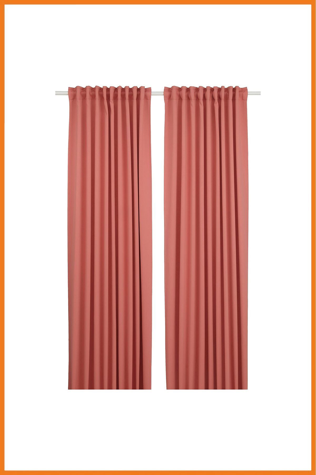 Alony Home-Light Proof Pleated Polyester Fabric - 2 Blades Blackout Curtain, Sunshade Blackout Backdrop, 145X300 Pink 1