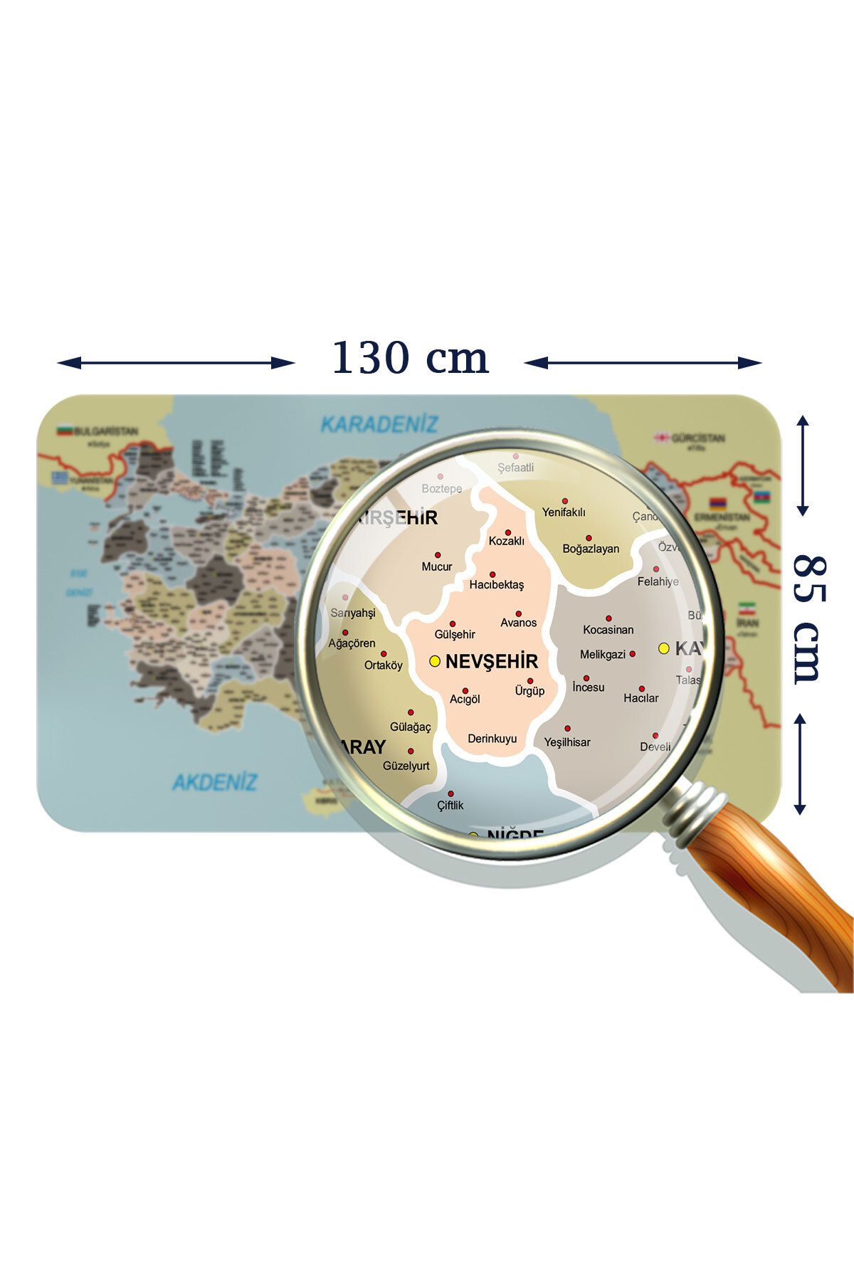 bluvex Eğitici - Öğretici Dünya ve Türkiye Haritası Çocuk Odası Duvar Sticker-85x130-3889