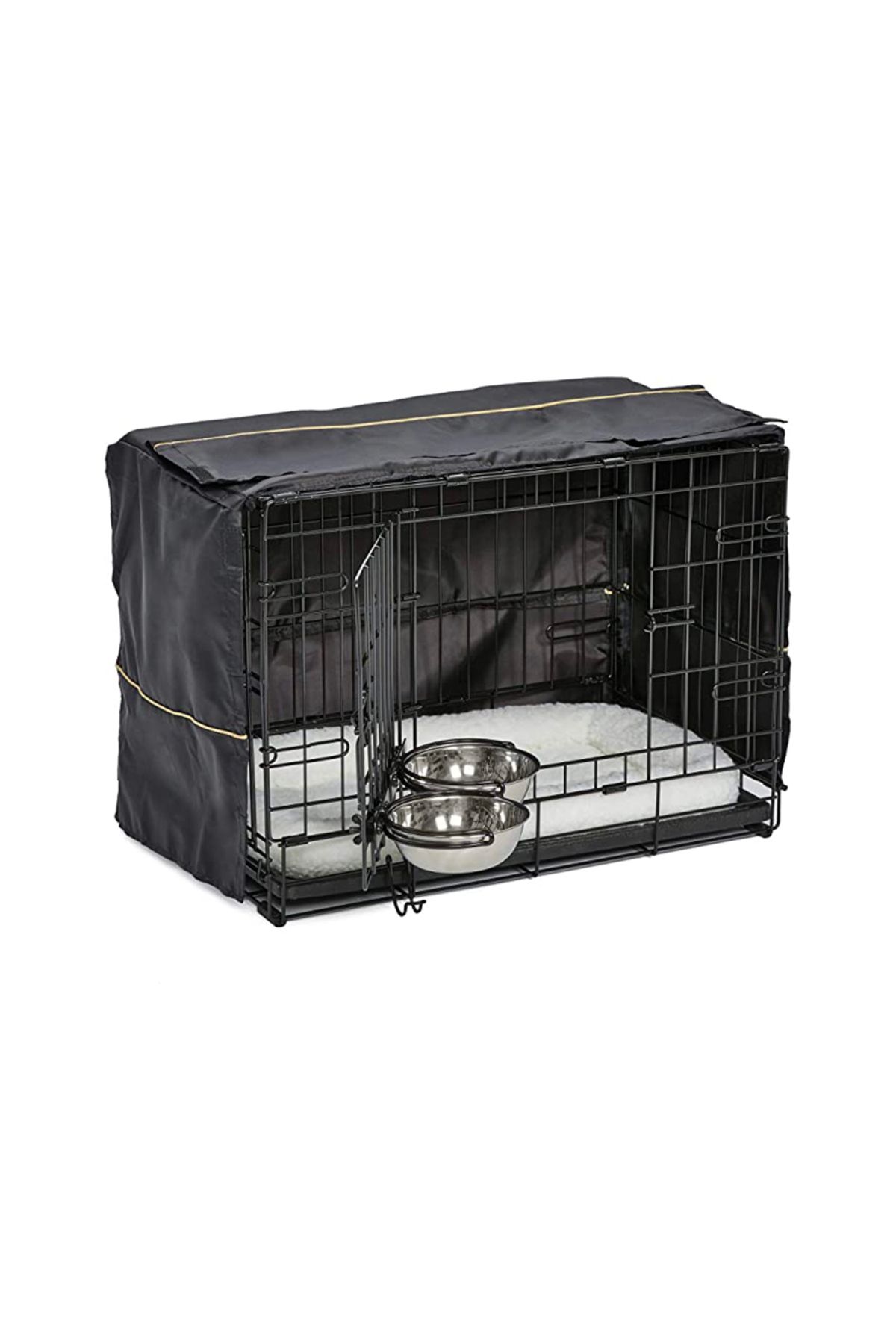 Midwest-iCrate Double Door Dog Cage with Cover, Bed and Bowls - 22 inches - XSmall 1