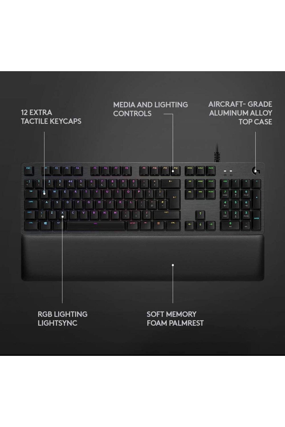 logitech-G513 Carbon RGB Gaming Keyboard Carbon Linear Switch 6