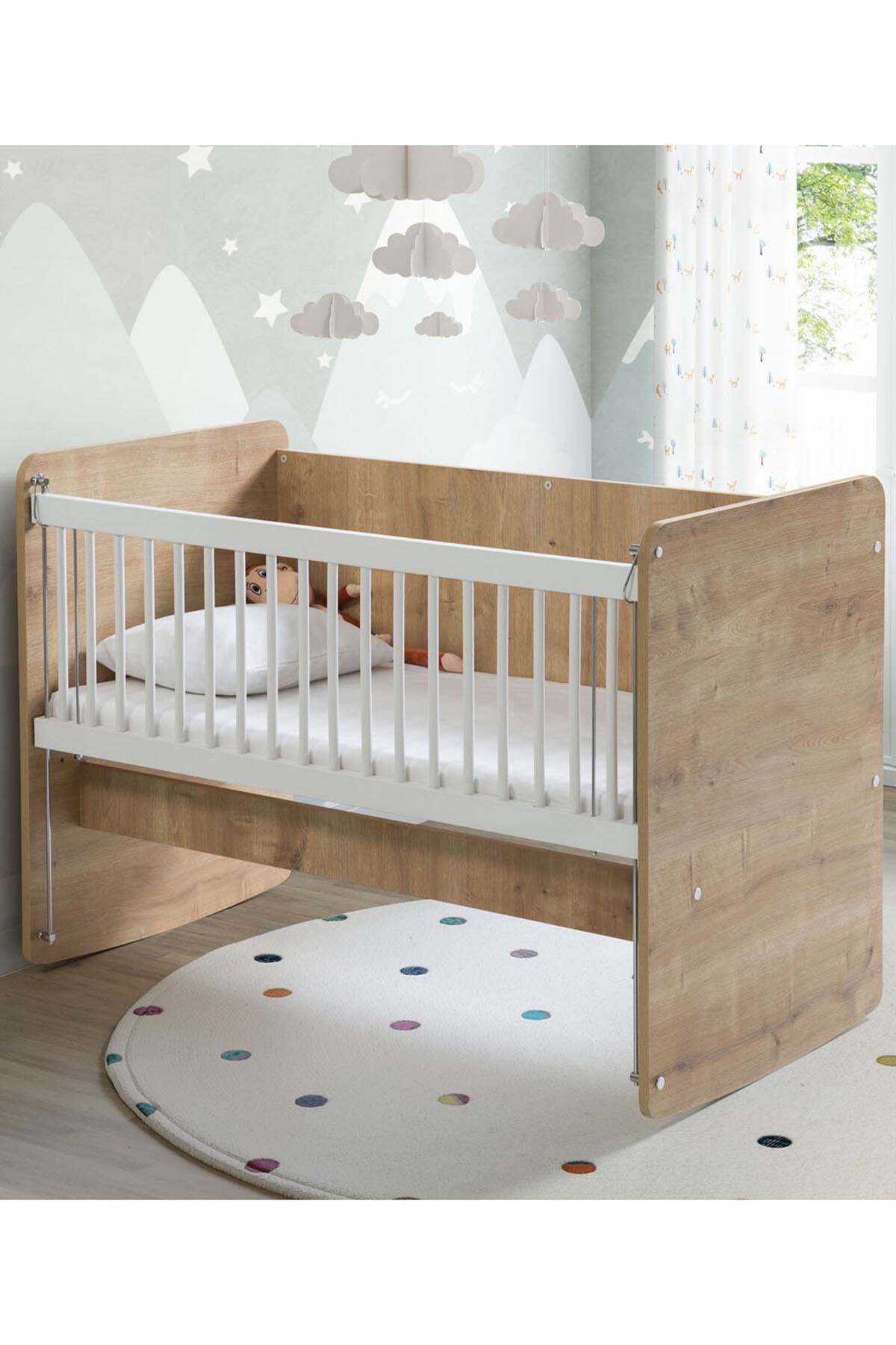 Babywhen Sallanır Sabitlenir Anne Yanı Bebek Beşik - Bebek Yatagı - Park Yatak - Ahşap - 60x120 cm - bw1071 fotoğrafı 2 (önizleme)