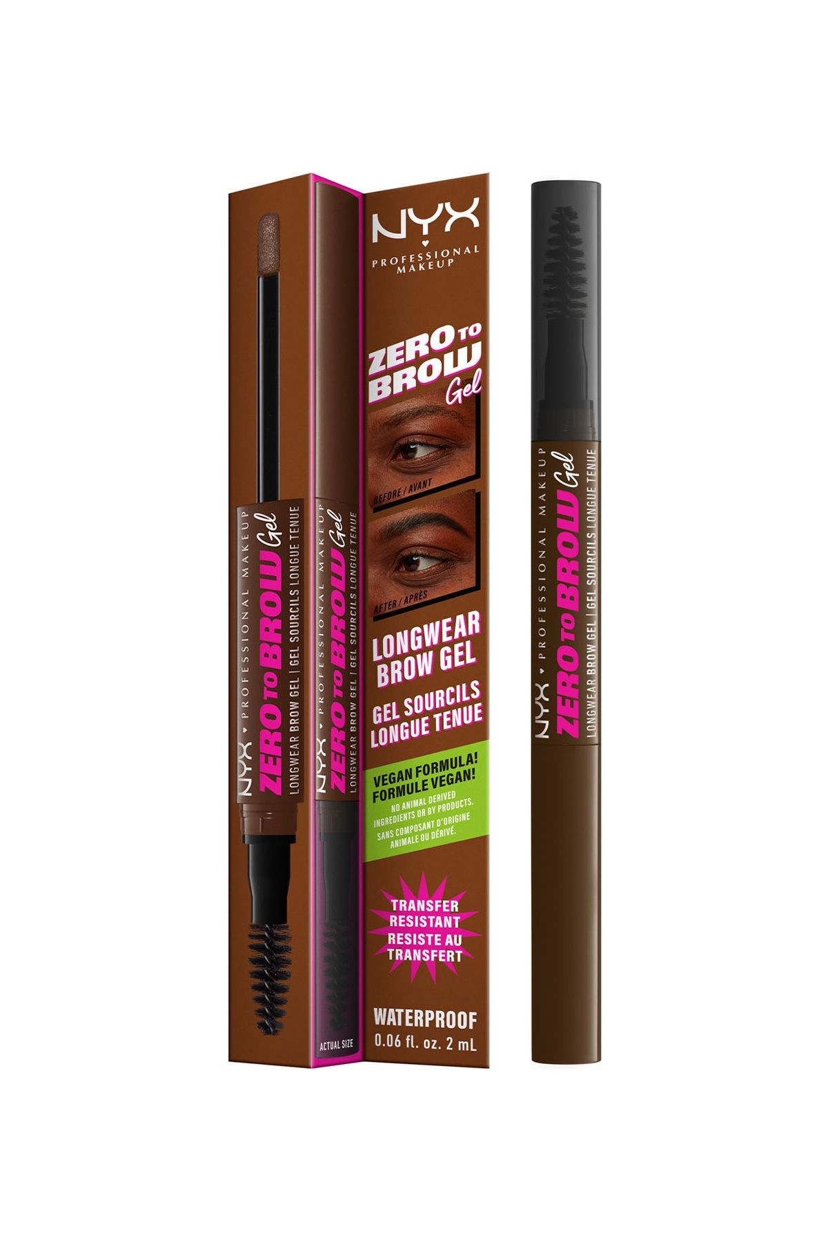 NYX Professional Makeup-| Zero to Brow 06, Chocolate 2