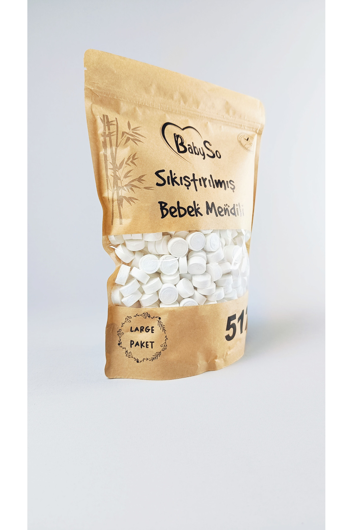 BABYSO Sıkıştırılmış Bebek Mendili 1024 Adet Paket fotoğrafı 4 (önizleme)