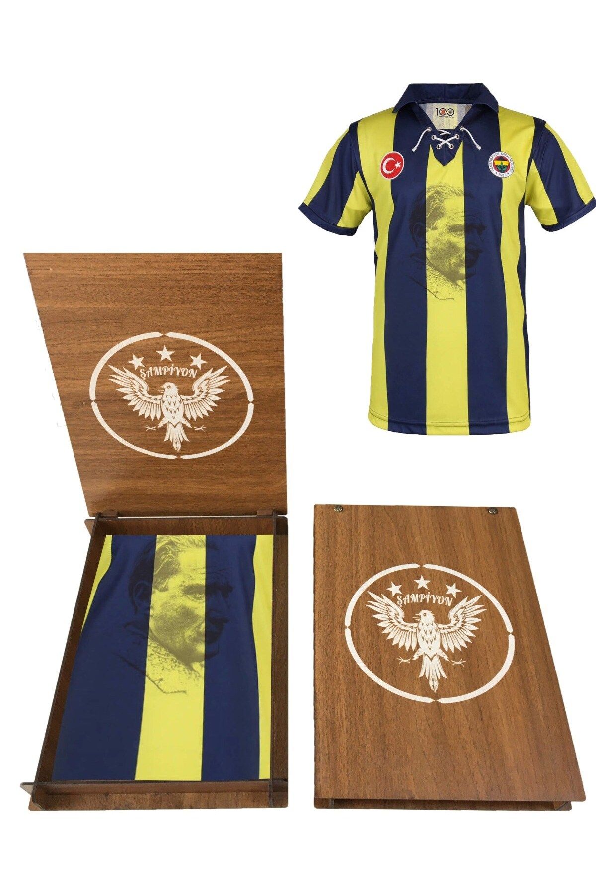 Fenerbahçe Lisanslı 100. Yıl Forma Hediye Ahşap Kutulu