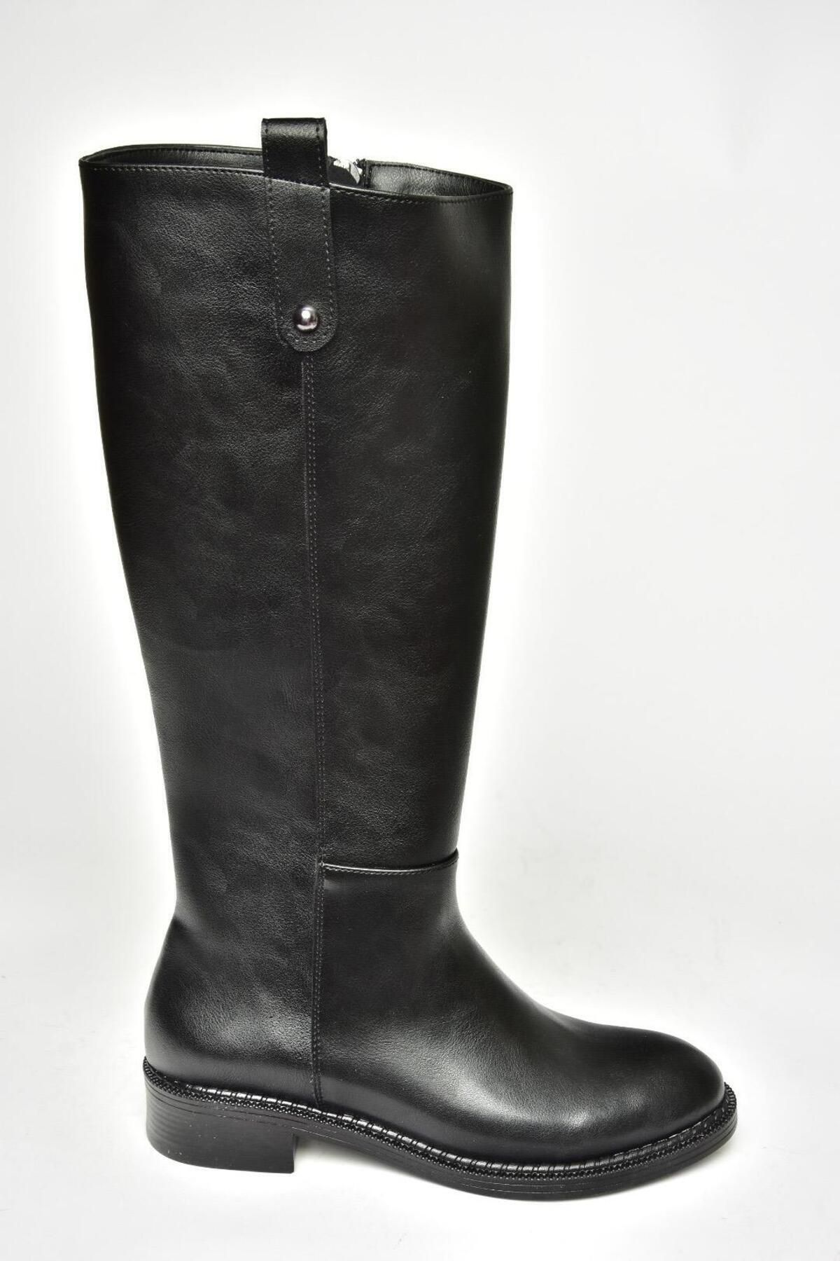 Fox Shoes-Τ 590962009   Μαύρα γυναικεία μποτάκια με χαμηλό τακούνι 5