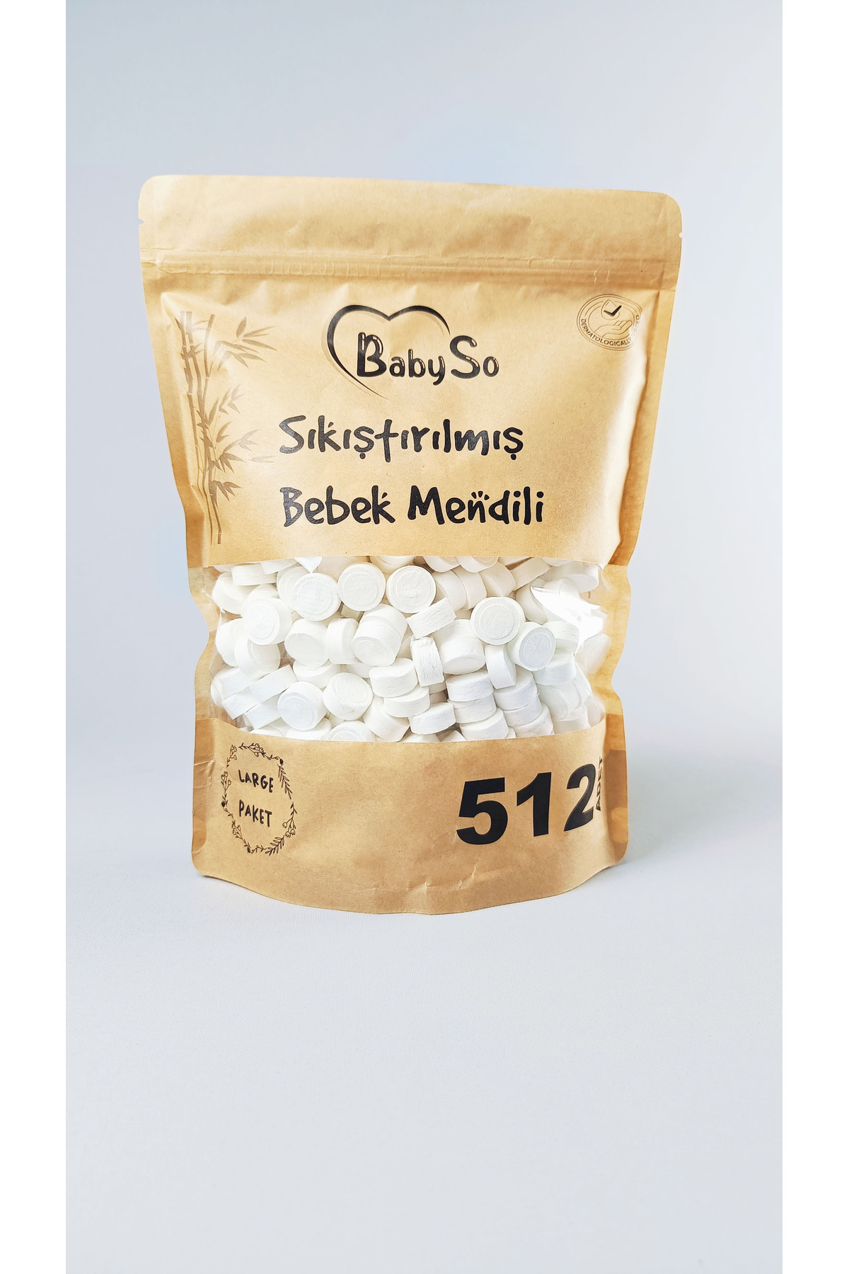 BABYSO Sıkıştırılmış Bebek Mendili 1024 Adet Paket fotoğrafı 3 (önizleme)