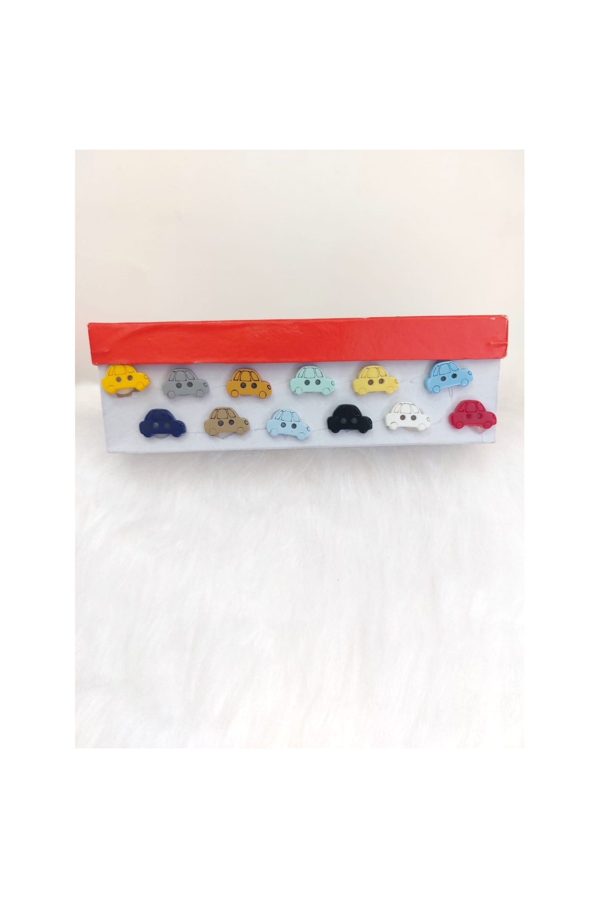 24 Pcs 17 Mm Two Holes Mixed Color Car Figure Buttons