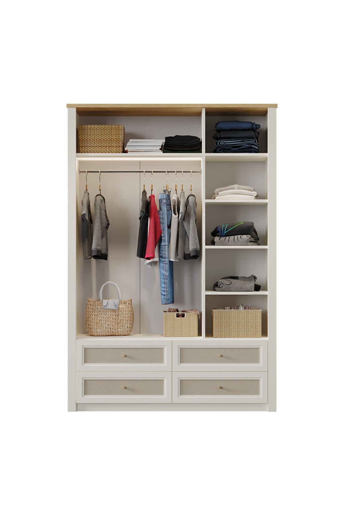 Almila Corso 3 Kapaklı ve Çekmeceli Dolap fotoğrafı 7 (önizleme)