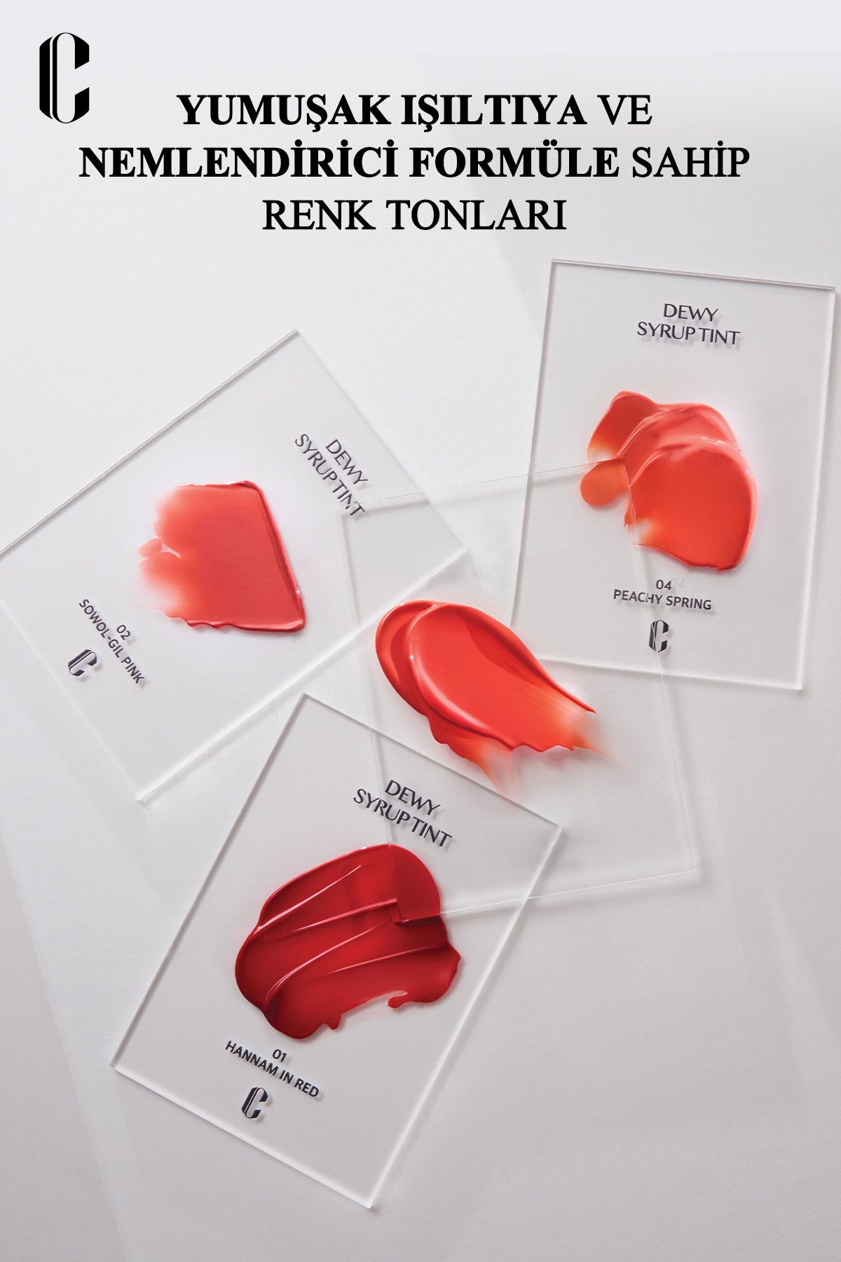 CLIO-Clio Dewy Syrup Tint - Luminous Colors, Moisturizing, Long-Lasting (01 Hannam in Red) 4