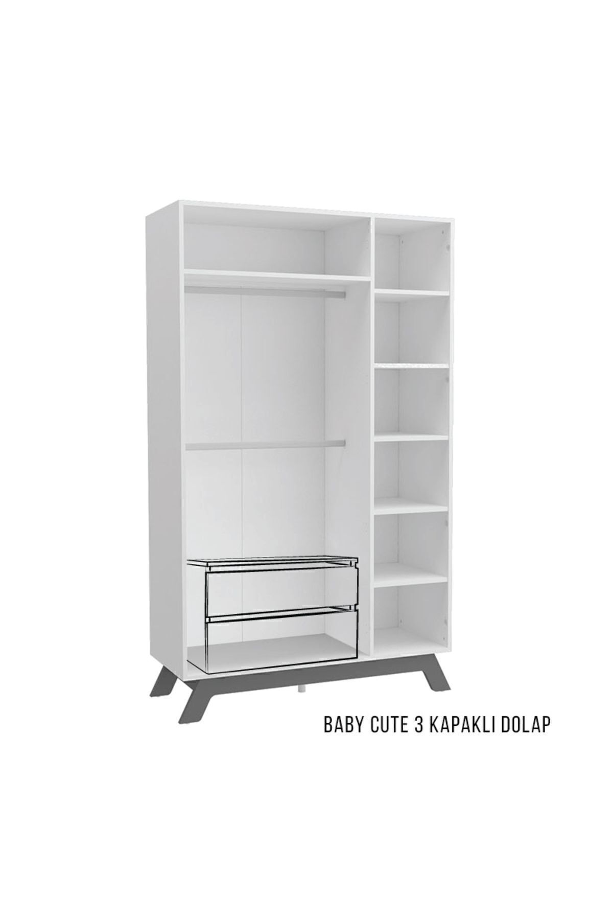 Almila Dolap İçi Çekmece Modülü Beyaz fotoğrafı 2 (önizleme)