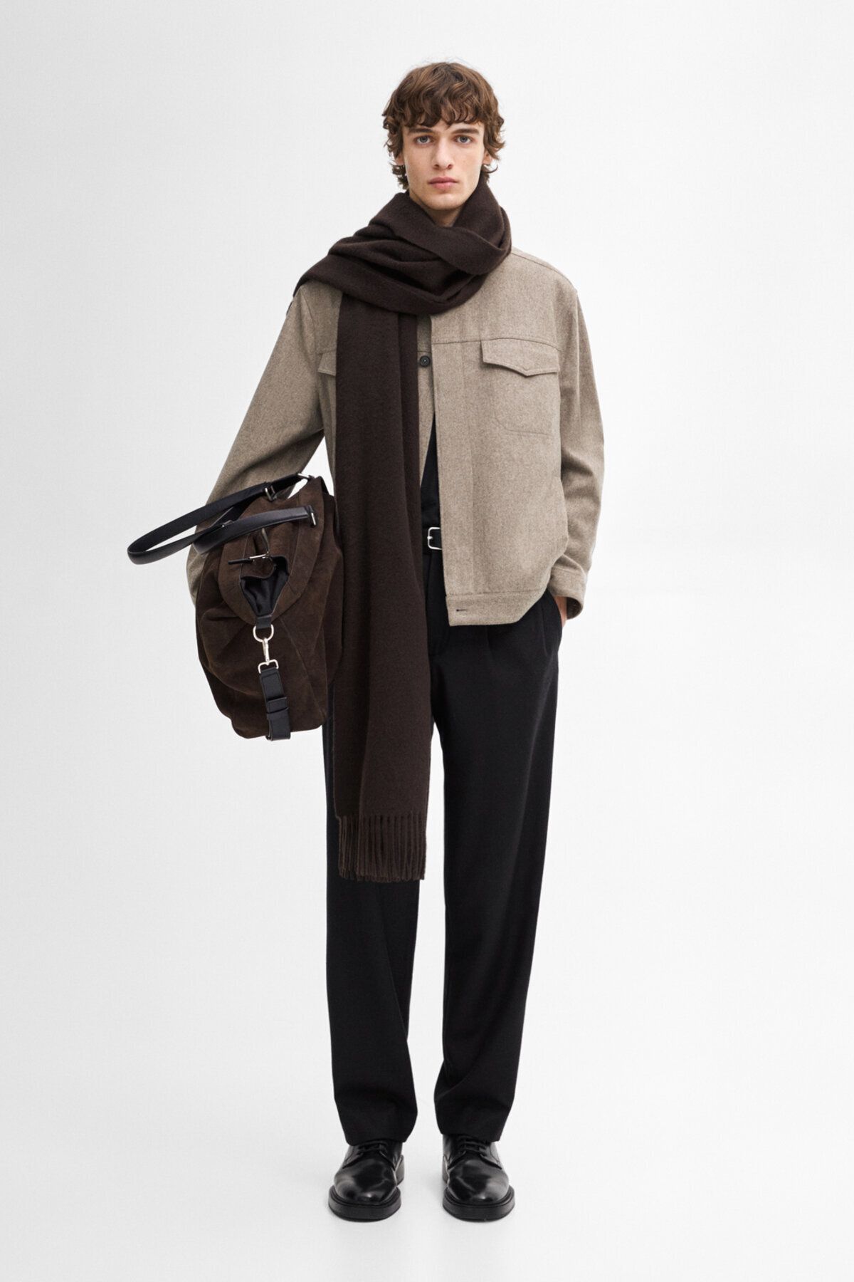 کت پشمی با جیب Massimo Dutti