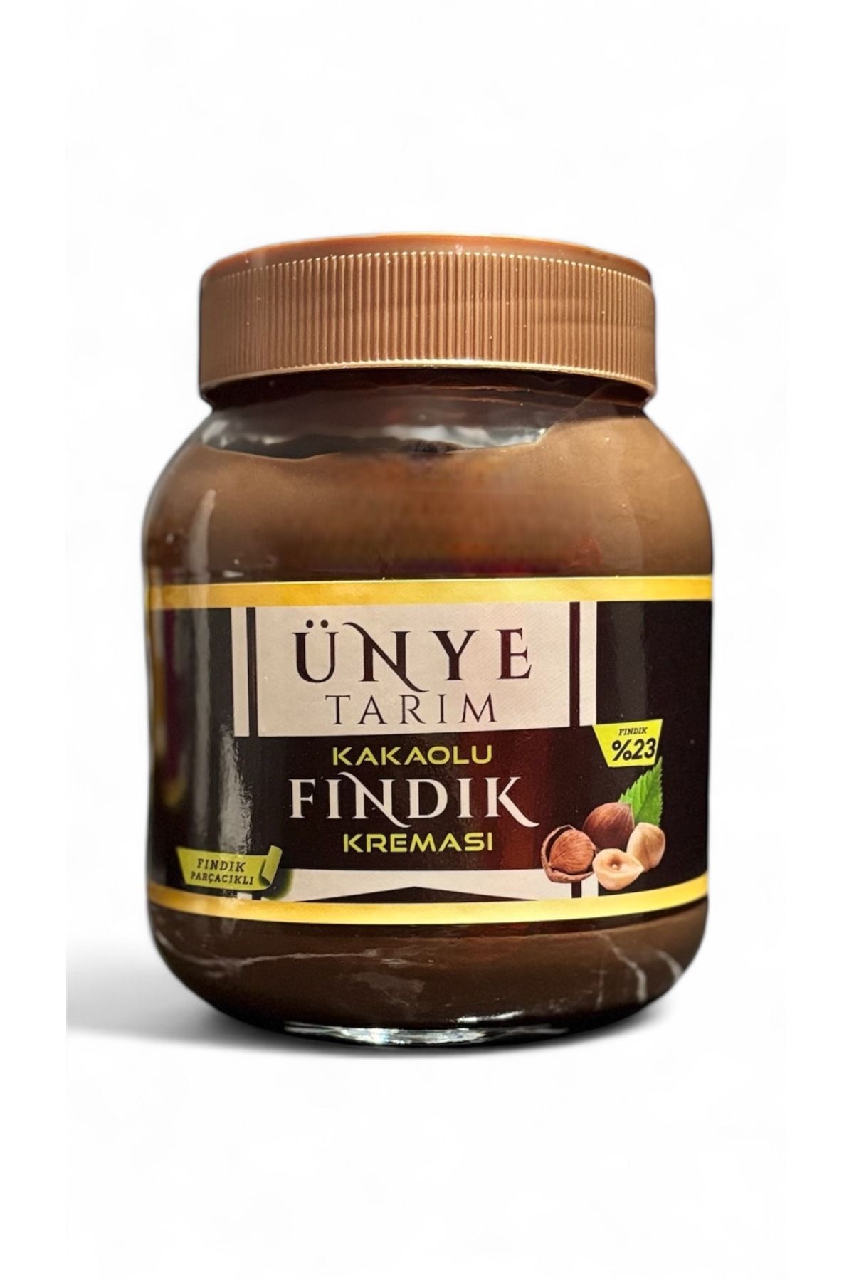 Ünye Tarım Fındık Parçacıklı Kakaolu Fındık Kreması (%23 FINDIK) 700 Gr. CAM KAVANOZ