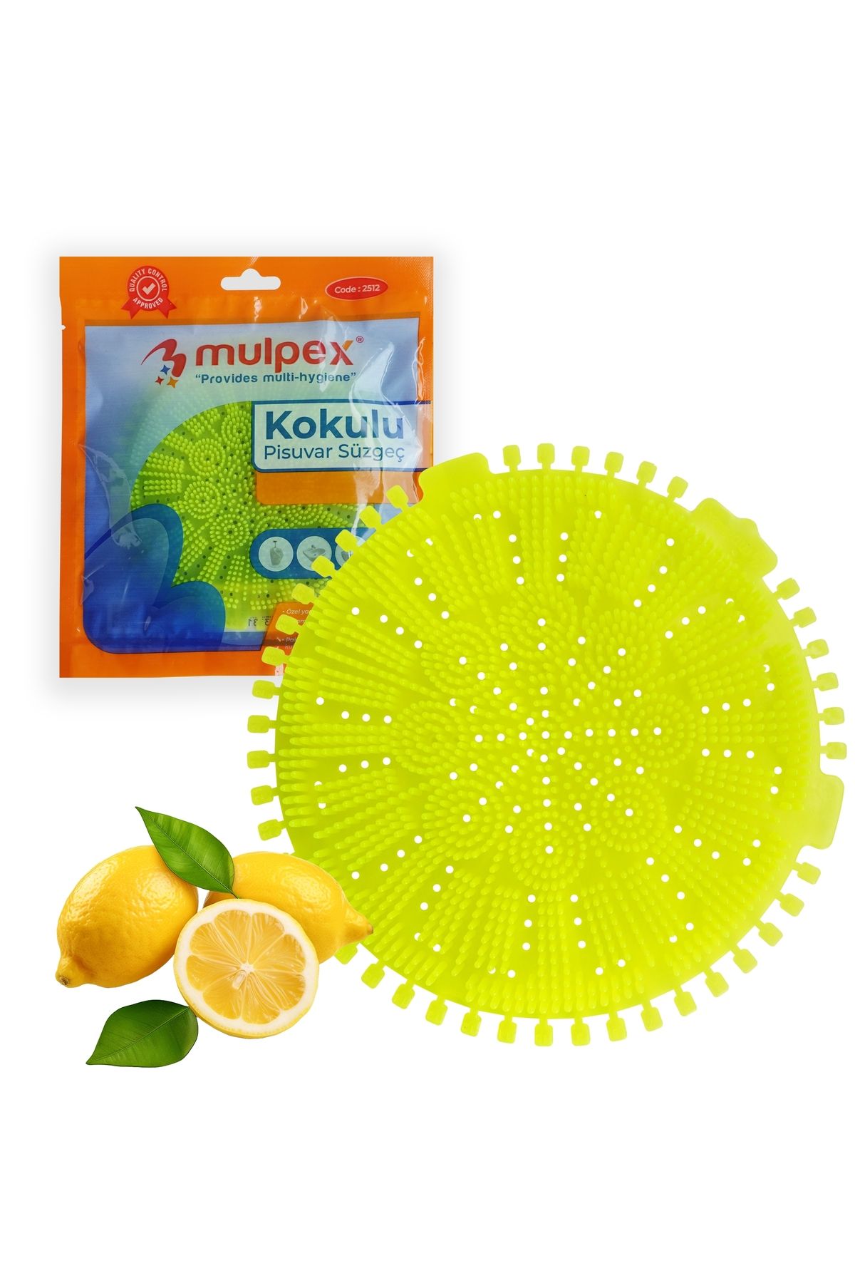 Mulpex Limon Kokulu Pisuvar Süzgeci - Pisuvar, Küvet ve Lavabolar İçin 15x15 cm