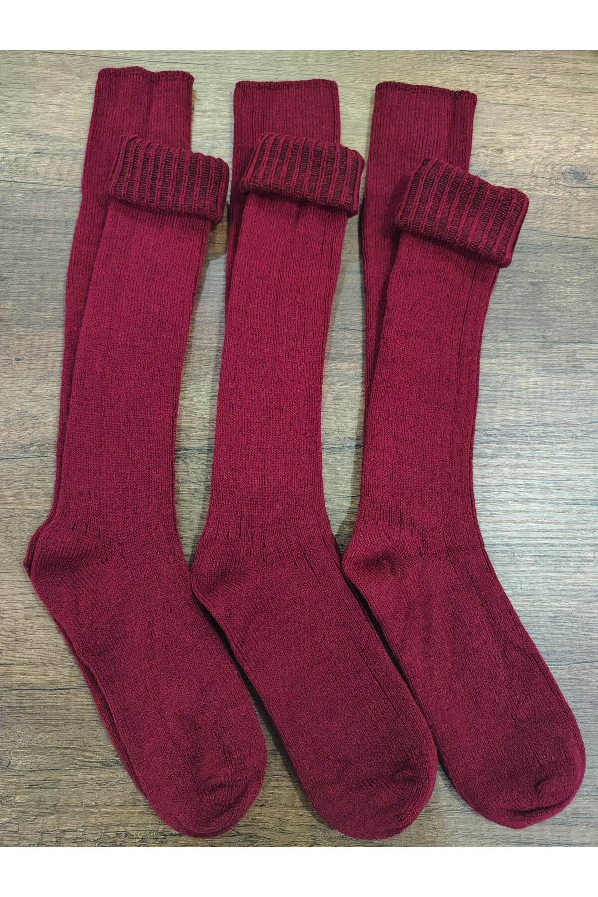 Leement socks-Women's Diabetic Knee-Length Wool Socks 3 Pairs Thick Winter Real Wool 1