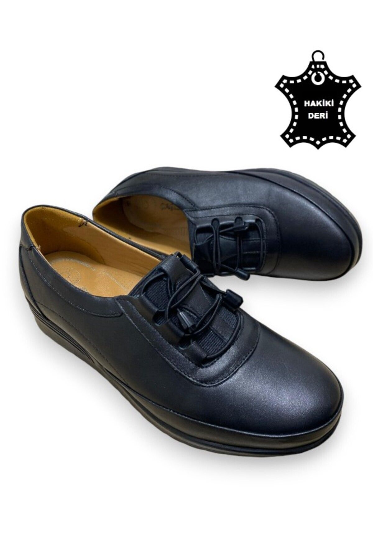 MAGIC SHOES-Pantofi de damă, negru, din piele naturală, cu branț ortopedic complet 3