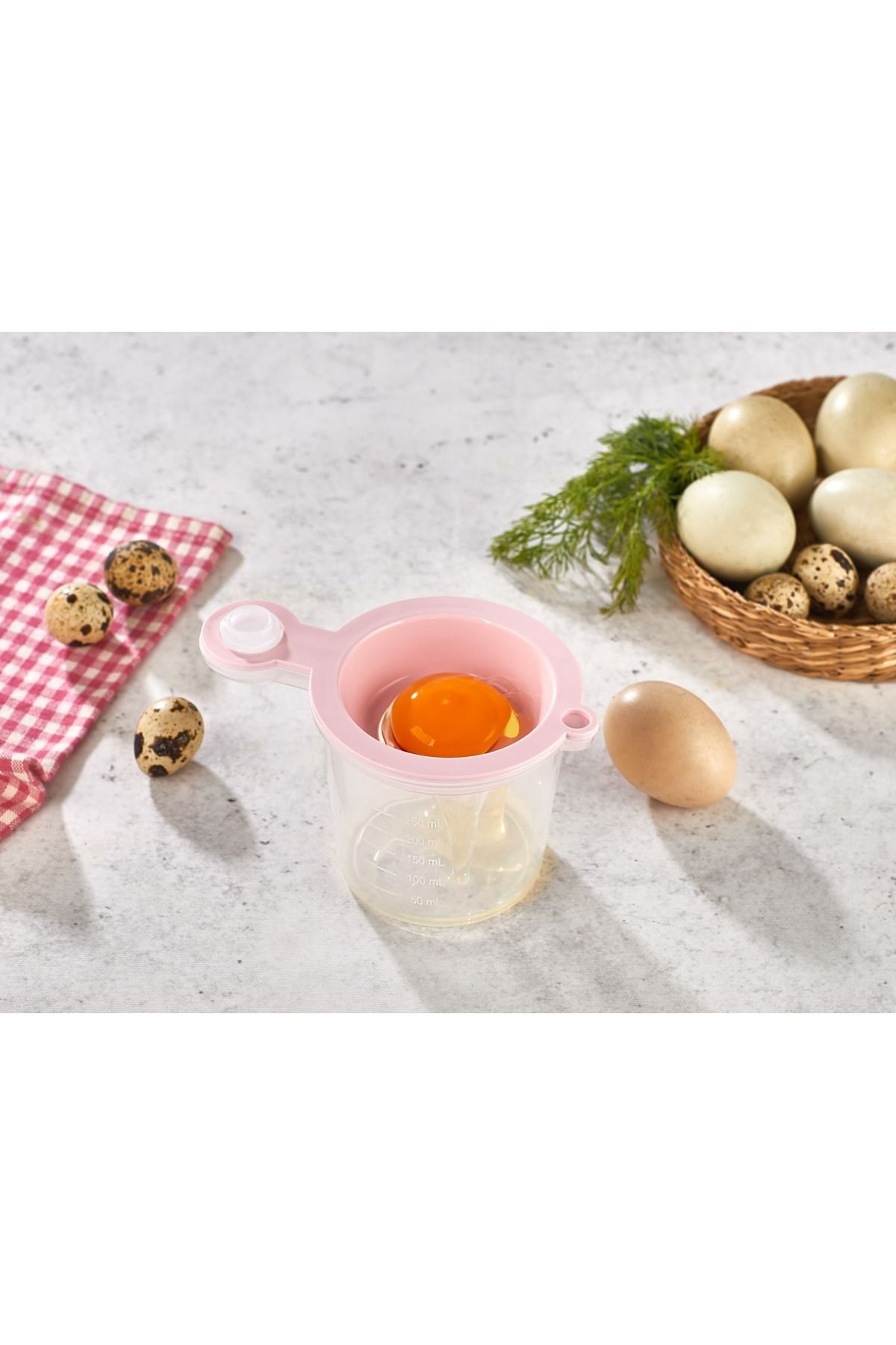 Minty Life-5 Functions Lemon Bowl Grater Egg Separator Oil Pot Funnel Measured Container 300 ml 3