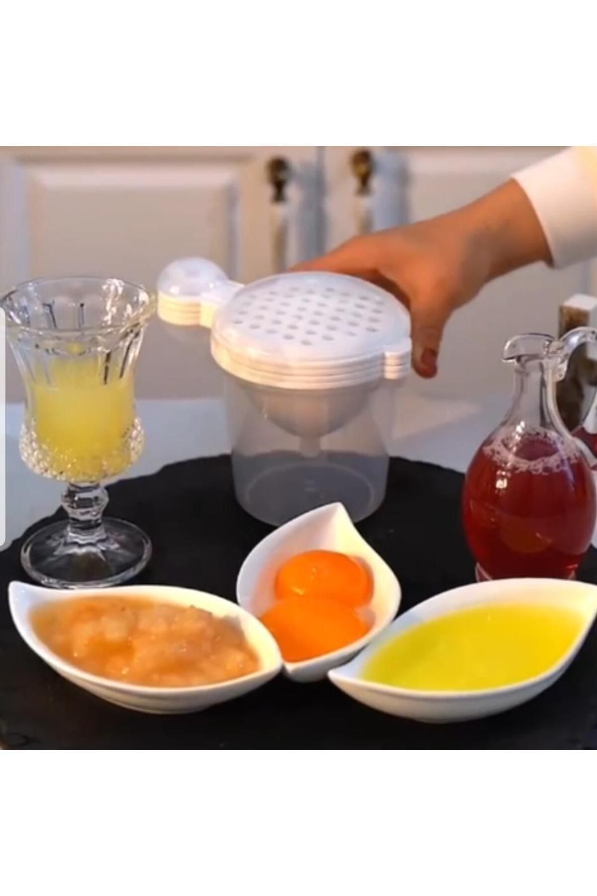 Minty Life-5 Functions Lemon Bowl Grater Egg Separator Oil Pot Funnel Measured Container 300 ml 6