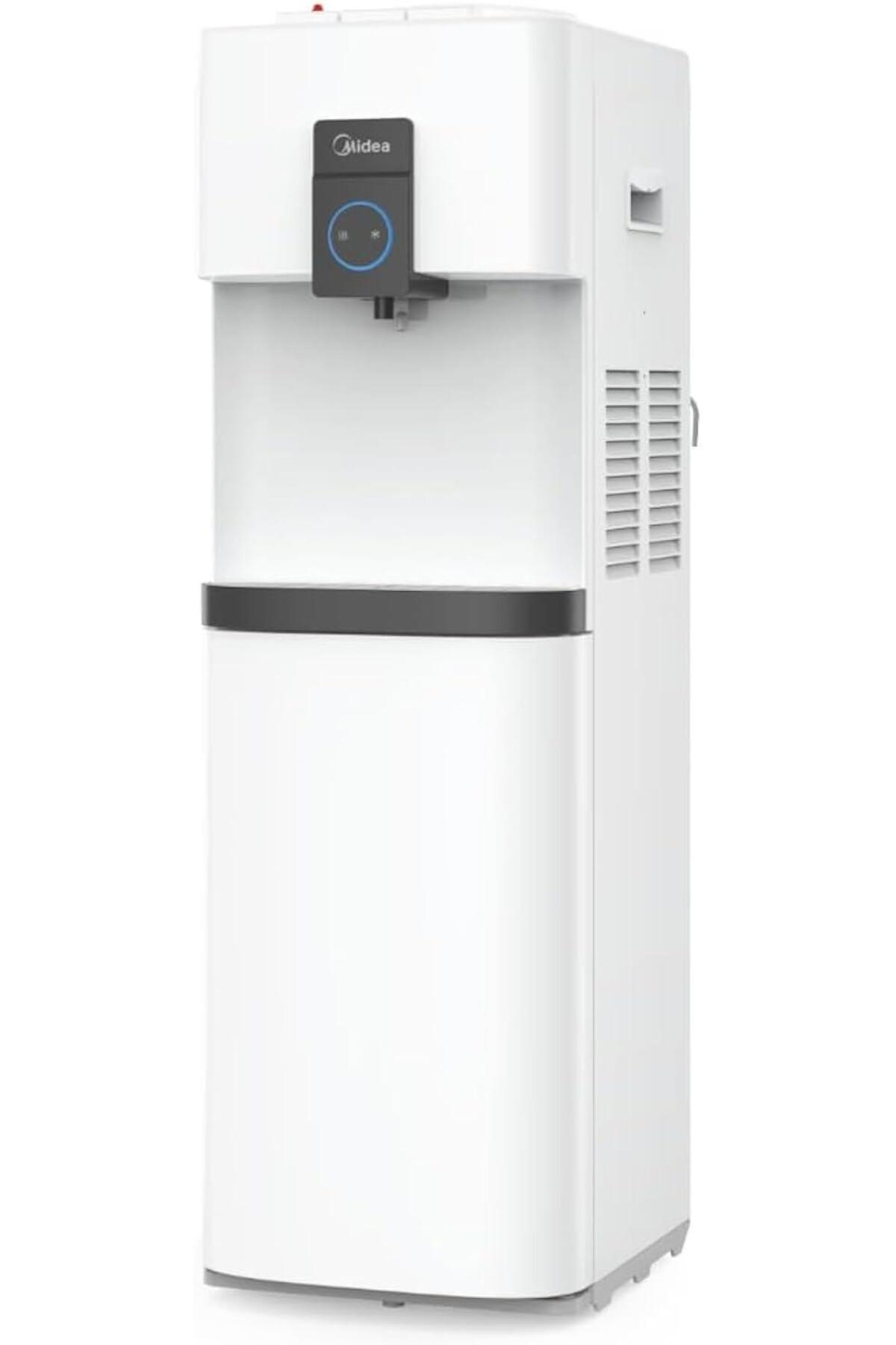 Midea-Top loading Water Dispenser with Bottom Refrigerator, White – YL2037SB 1