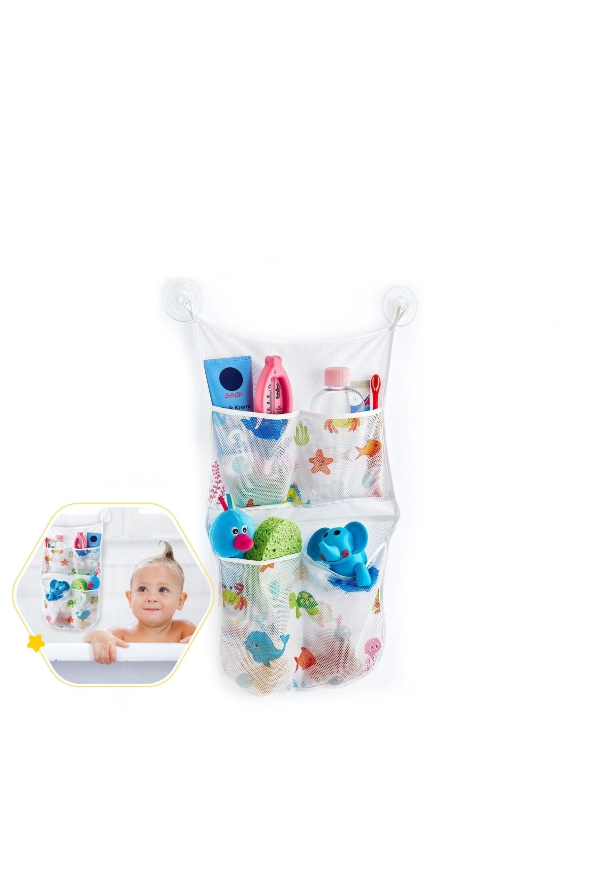 Babyjem Bebek Banyo Oyuncak Torbası 469 Beyaz